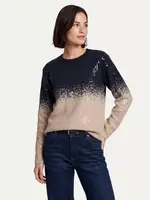 C&S The Label Krissy Knit Pullover Midnight Blue/Sand