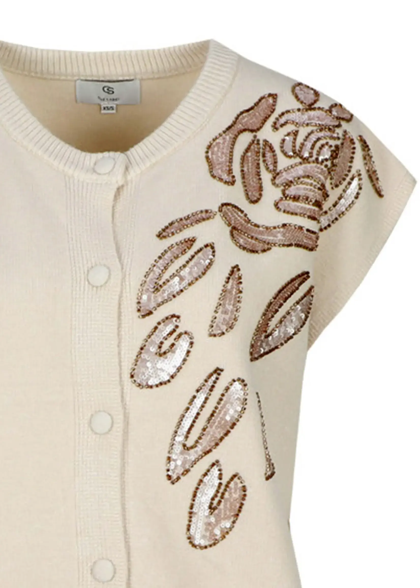 C&S The Label Vaski Knit Gilet Sand