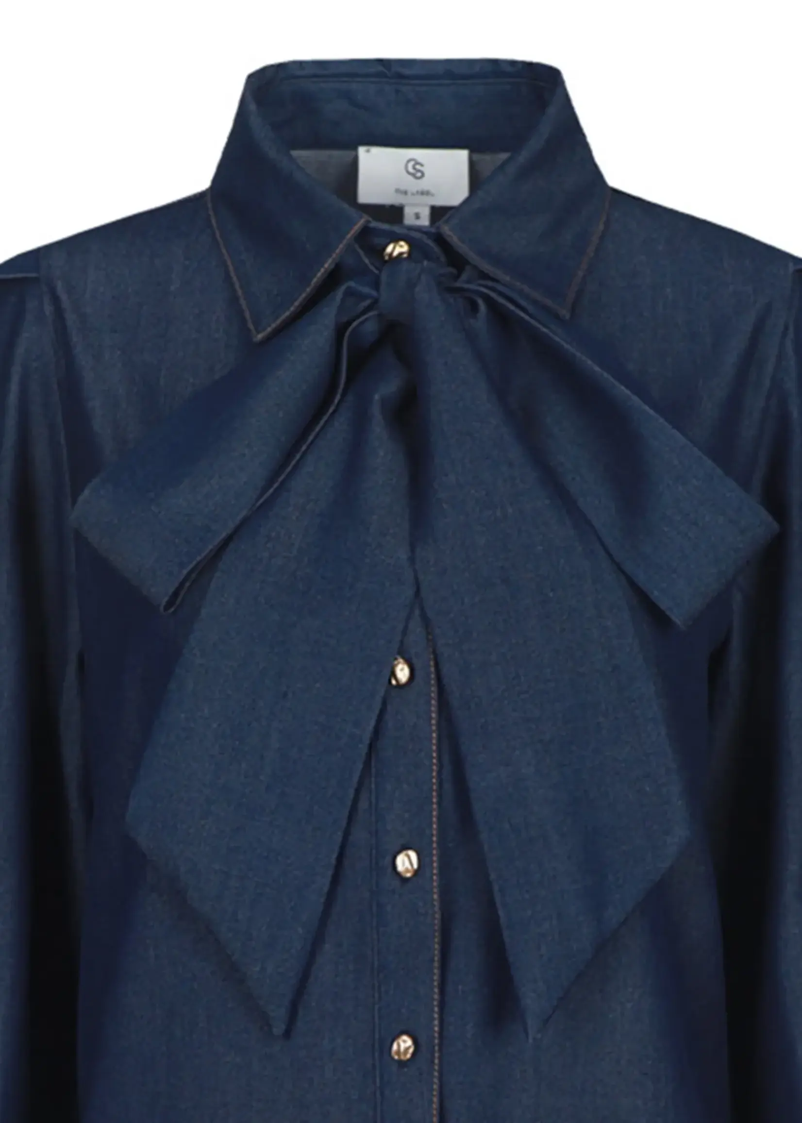C&S The Label Lissa Blouse Denim Dark Blue