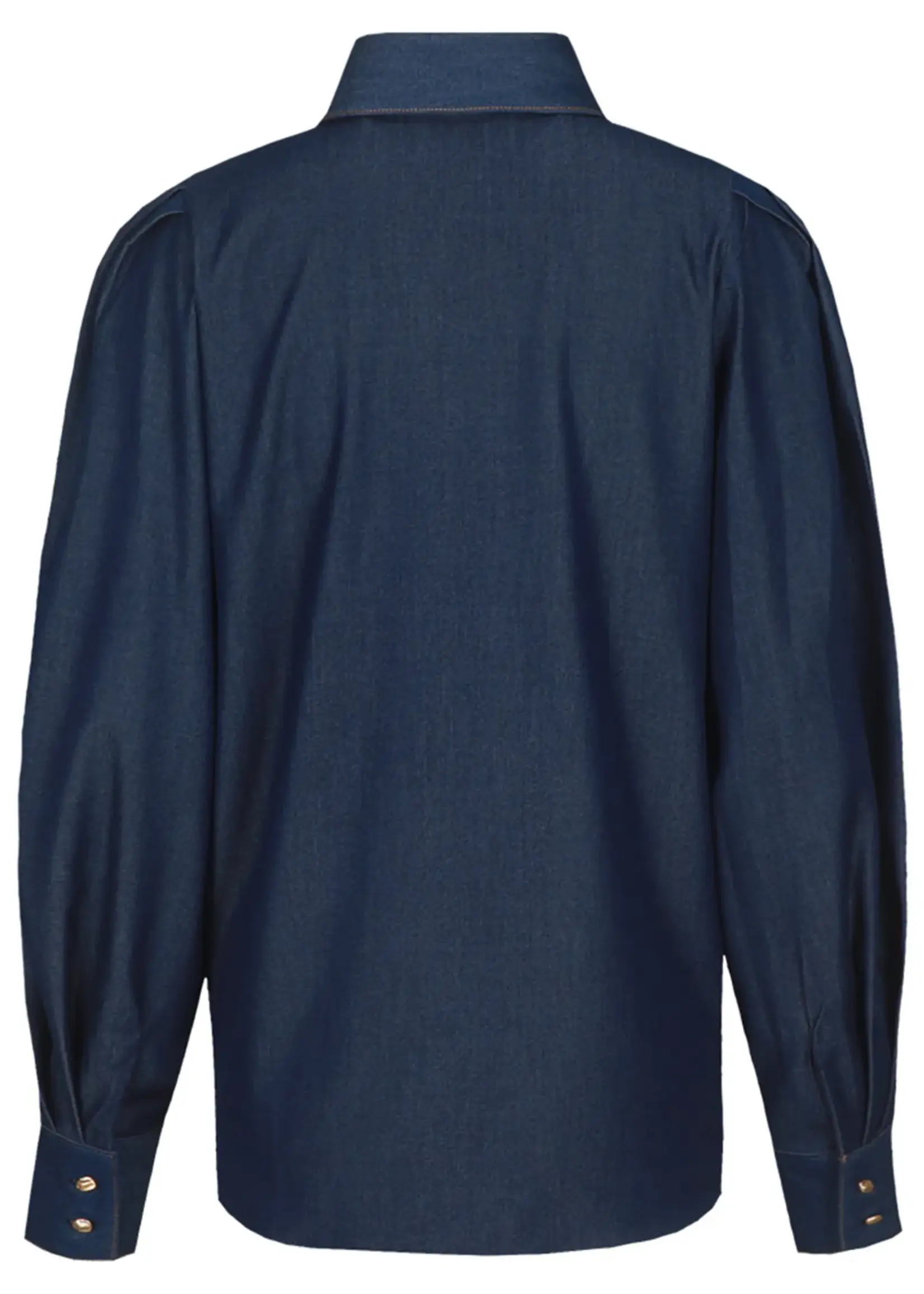 C&S The Label Lissa Blouse Denim Dark Blue
