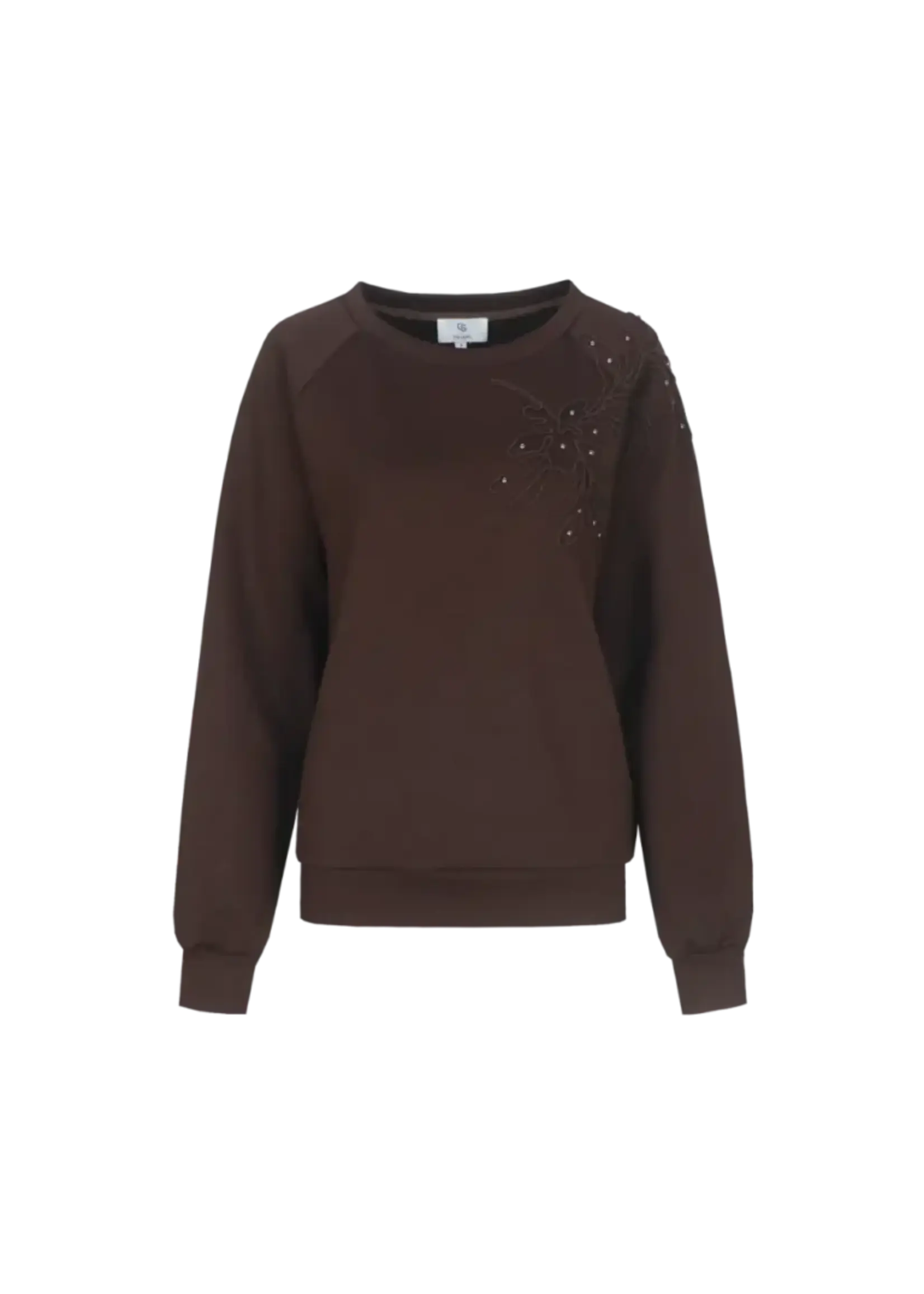 C&S The Label Willa Sweater Dark Chocolate