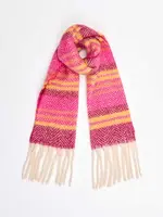 LA FIANCEE Kundra Scarf Stripe Fuchsia