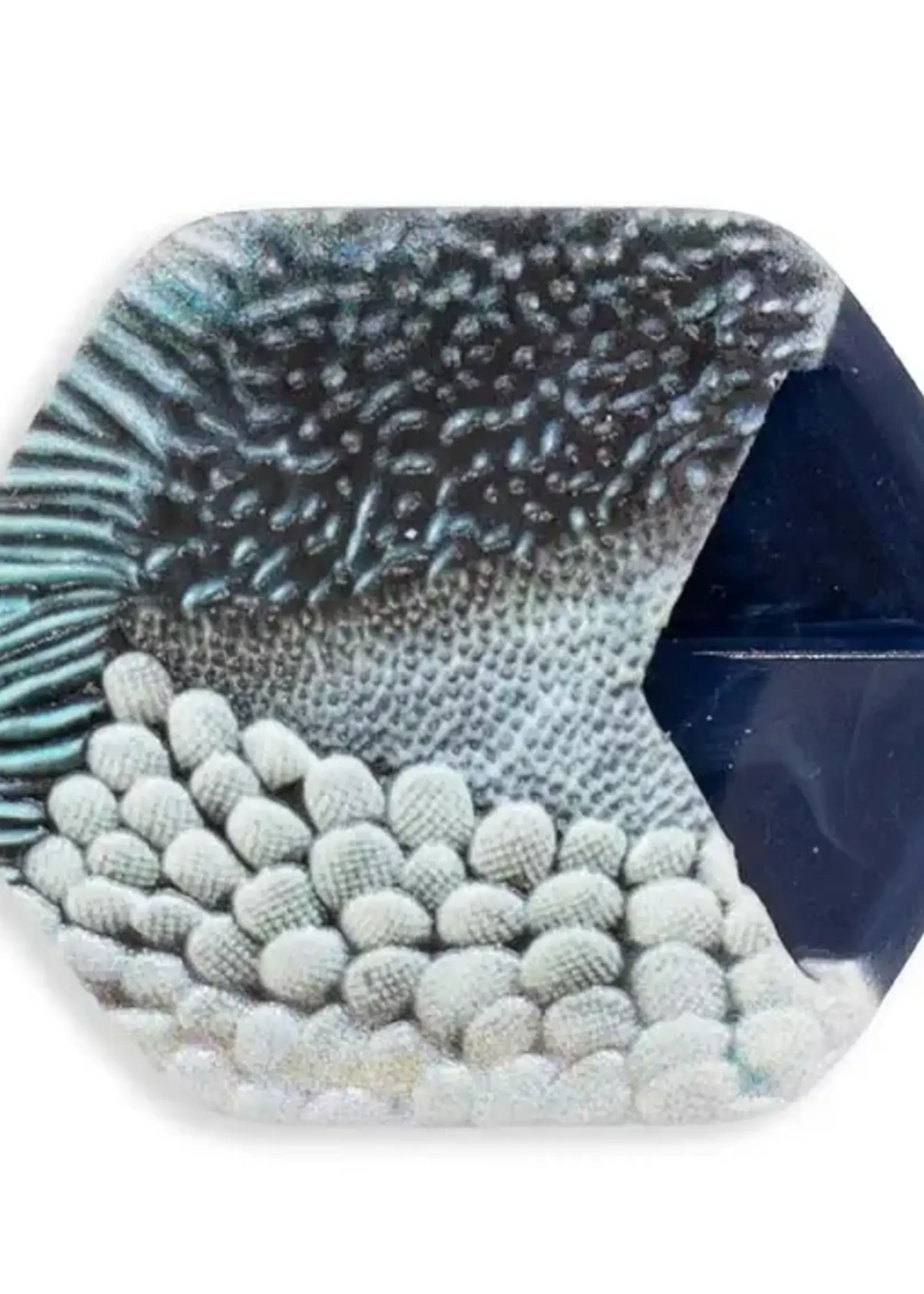 Cubes Cube Blue Coral, reliëf print