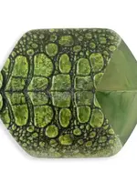 Cubes Cube Green Crocodile, reliëf print