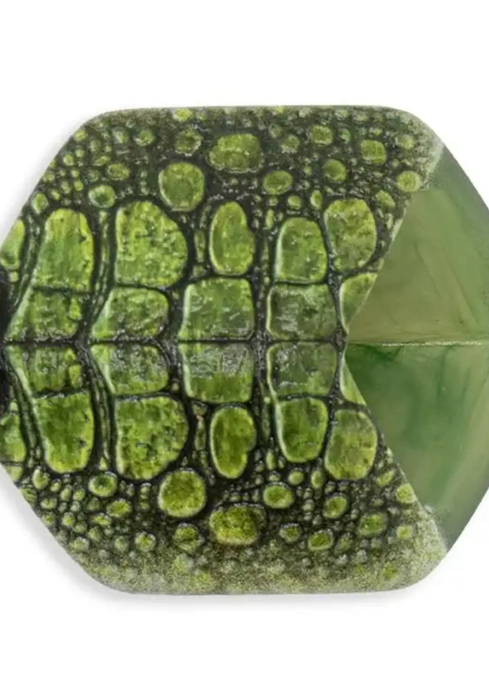 Cubes Cube Green Crocodile, reliëf print
