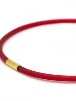 Cubes Rubber ketting, 1 lijn, Rood Large