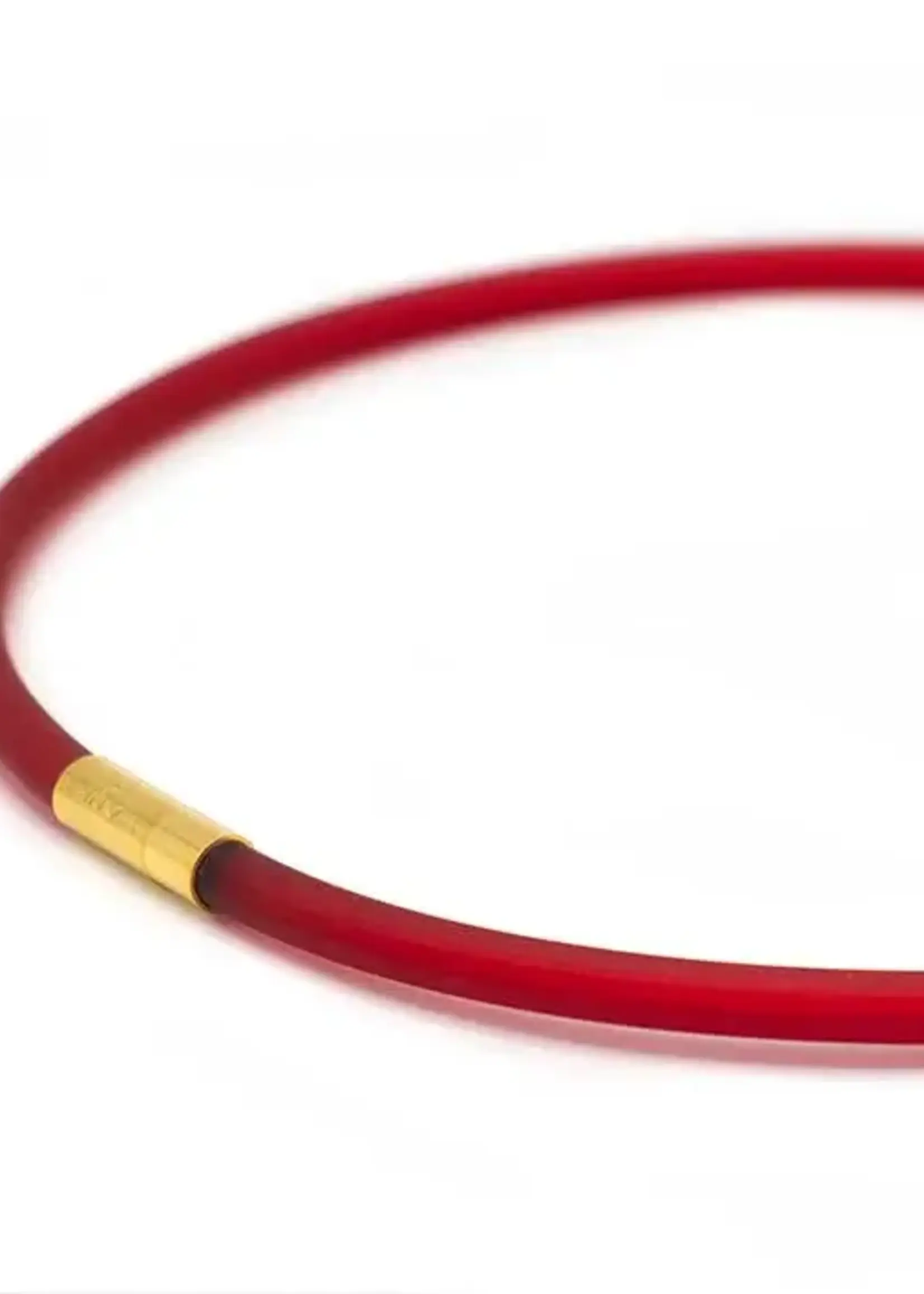 Cubes Rubber ketting, 1 lijn, Rood Large