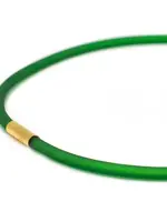 Cubes Rubber ketting, 1 lijn, Flessengroen Medium