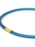 Cubes Rubber ketting,1 lijn, Petrol Medium