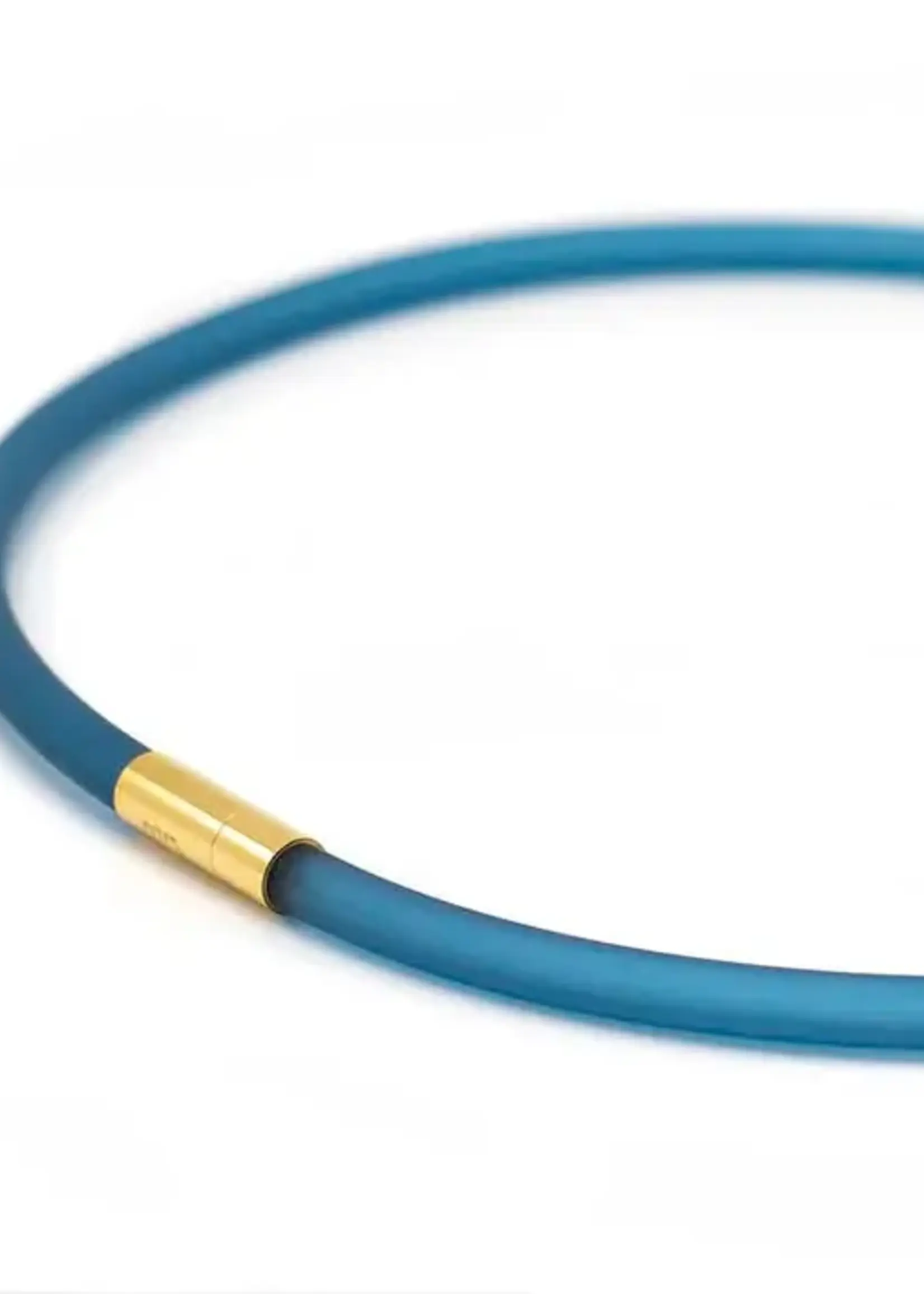 Cubes Rubber ketting,1 lijn, Petrol Medium