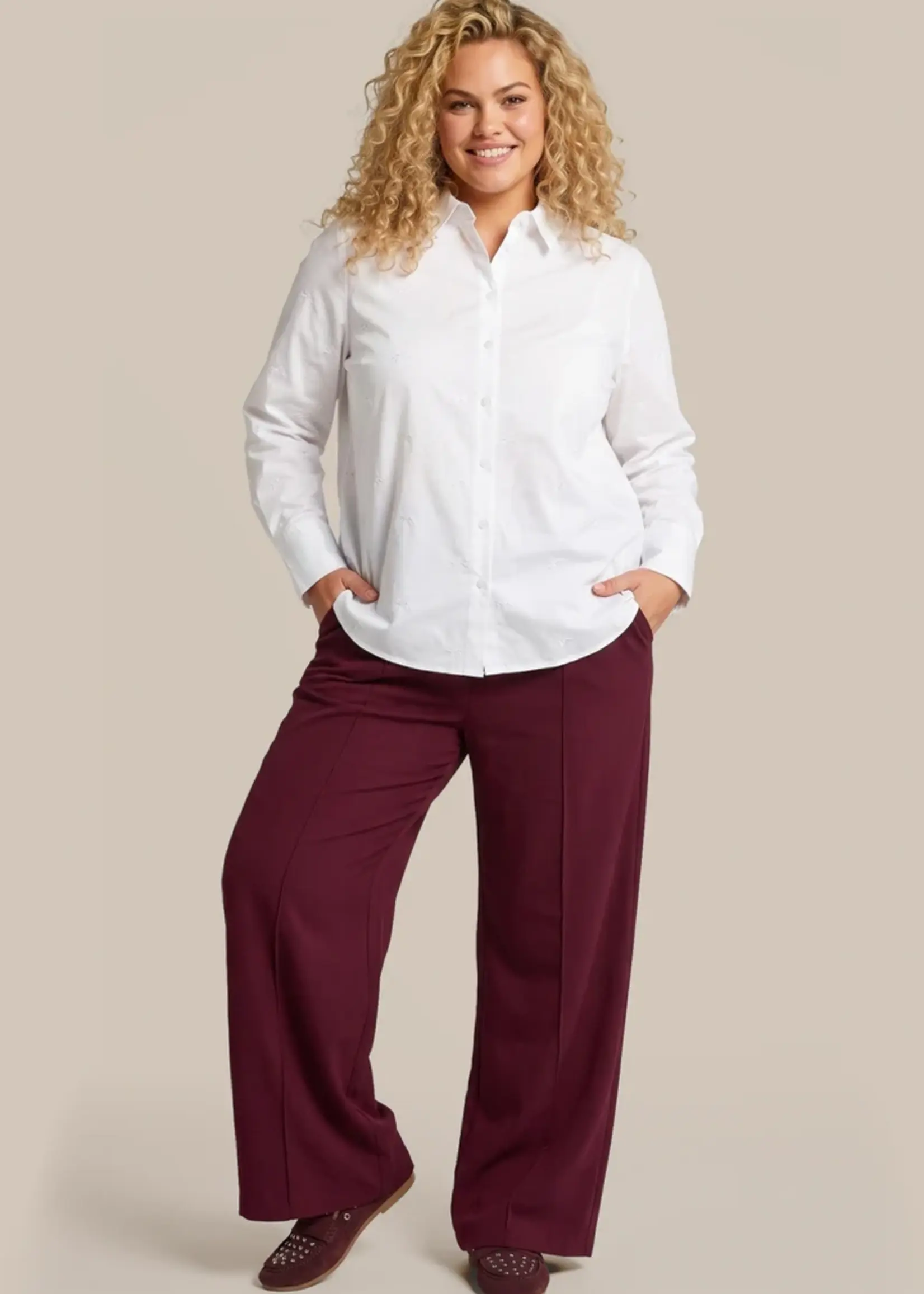 Exxcellent Mireya Pants Warm Aubergine
