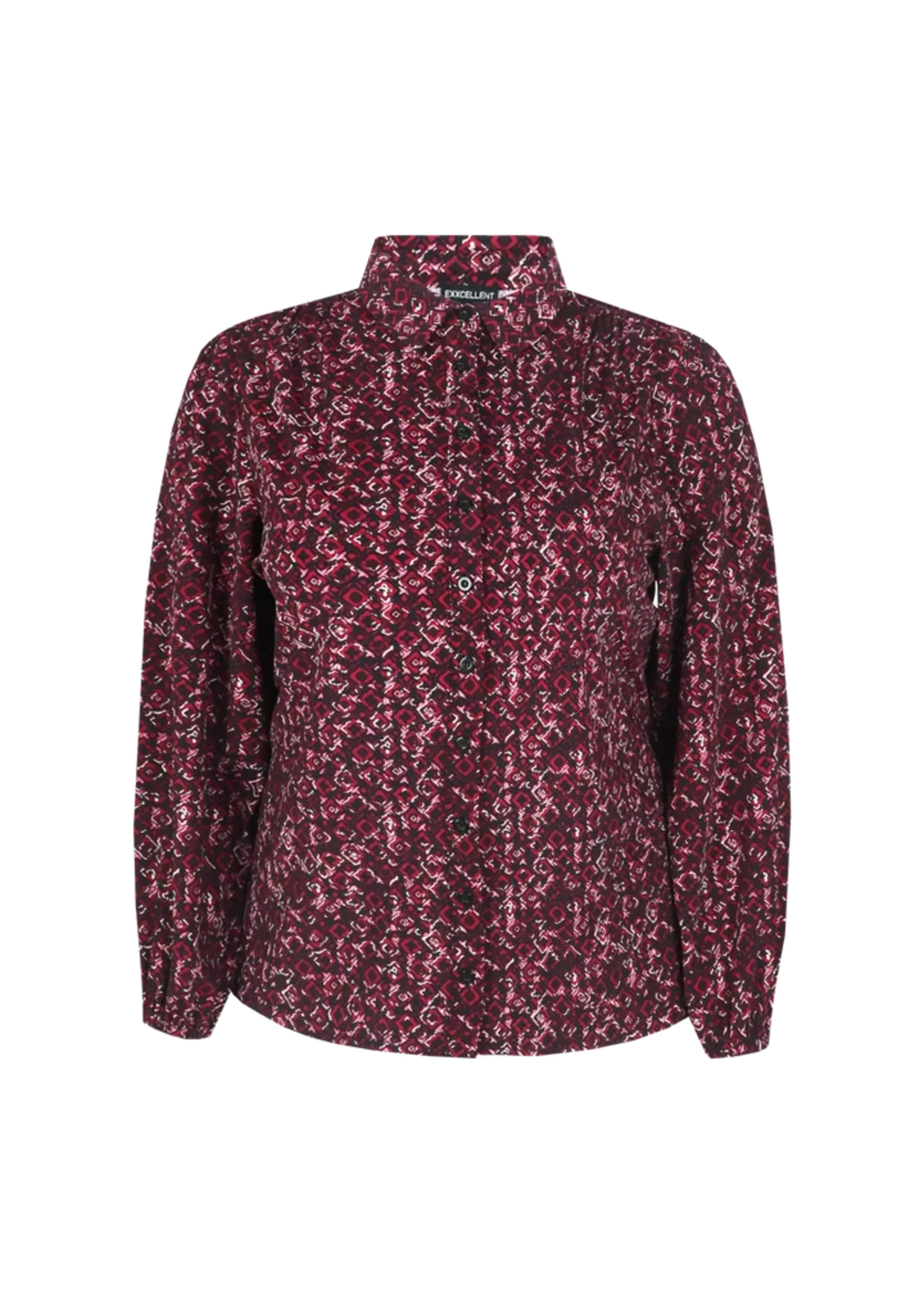 Exxcellent Tenley Blouse Black/Warm Aubergine