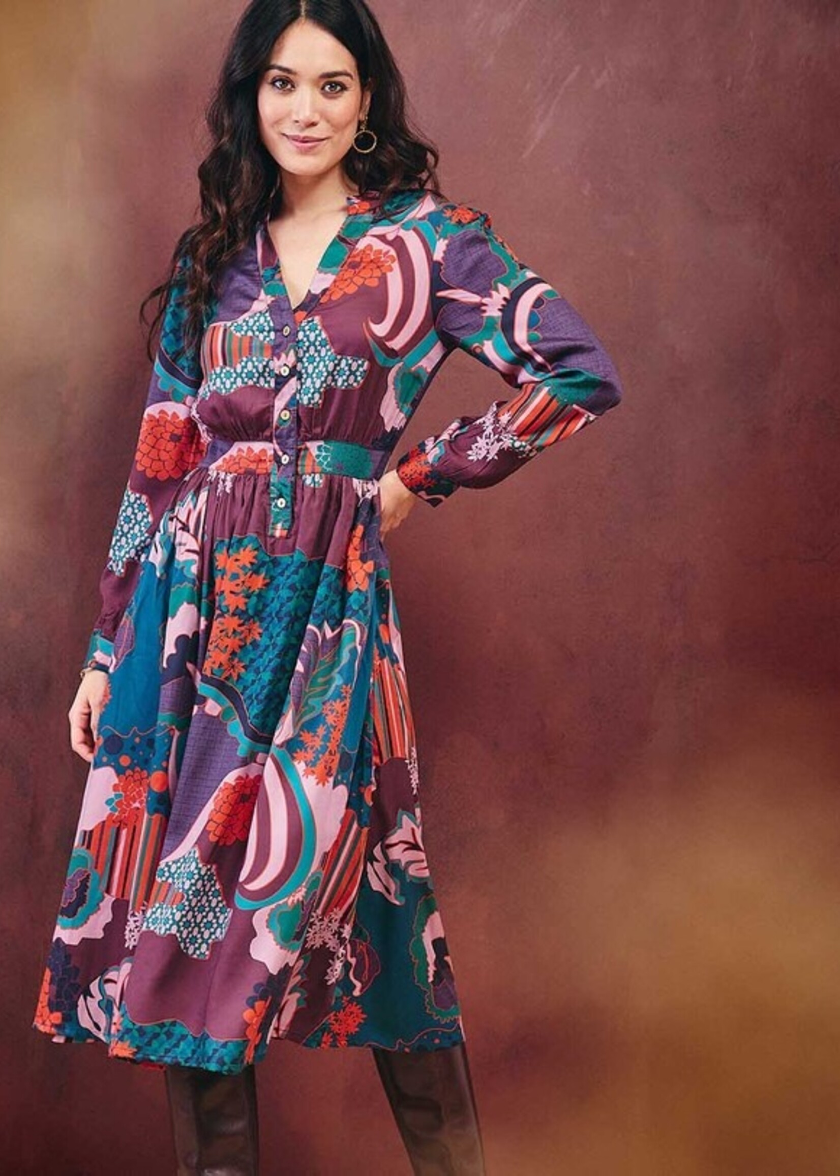 LA FIANCEE Uriko Dress Preeti Brique