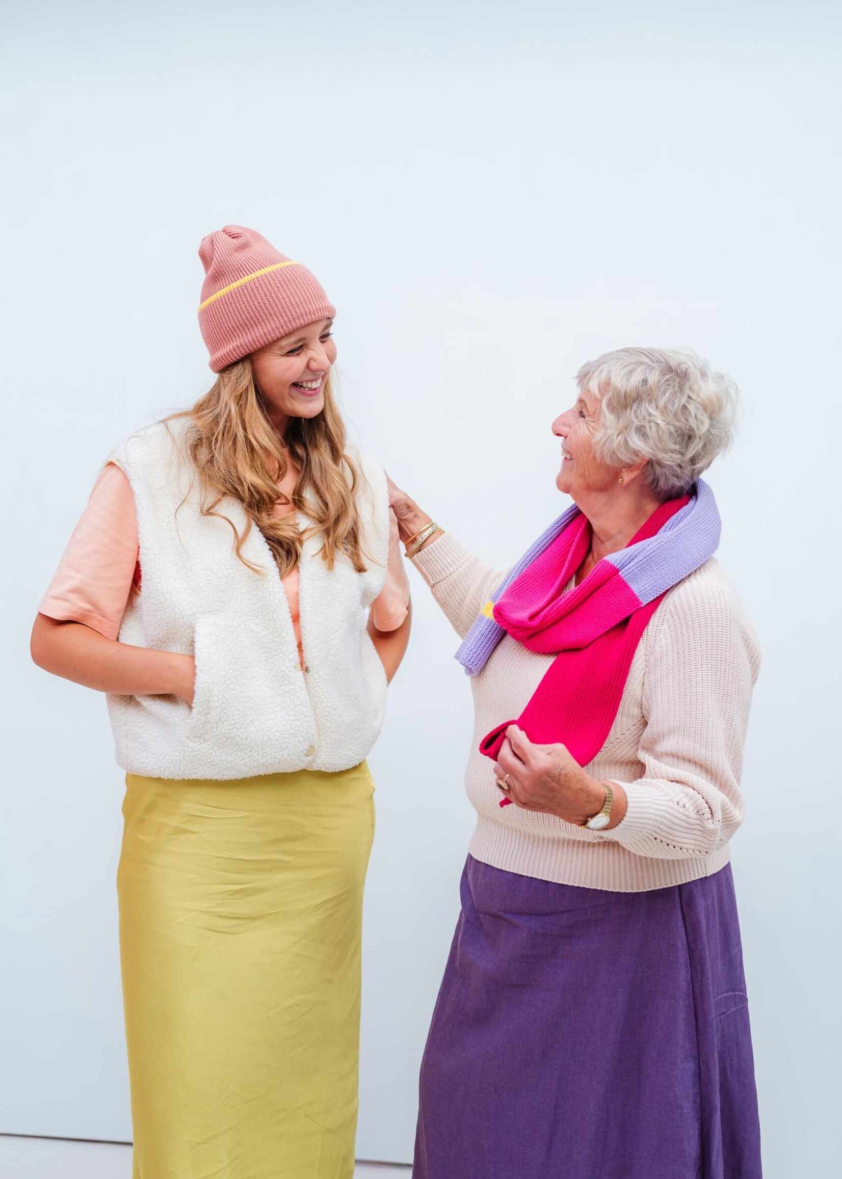 BONNIES BONNIES Merino XL sjaal framboos