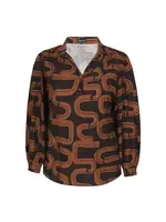 Exxcellent Perline Top Black/Caramel Cafe