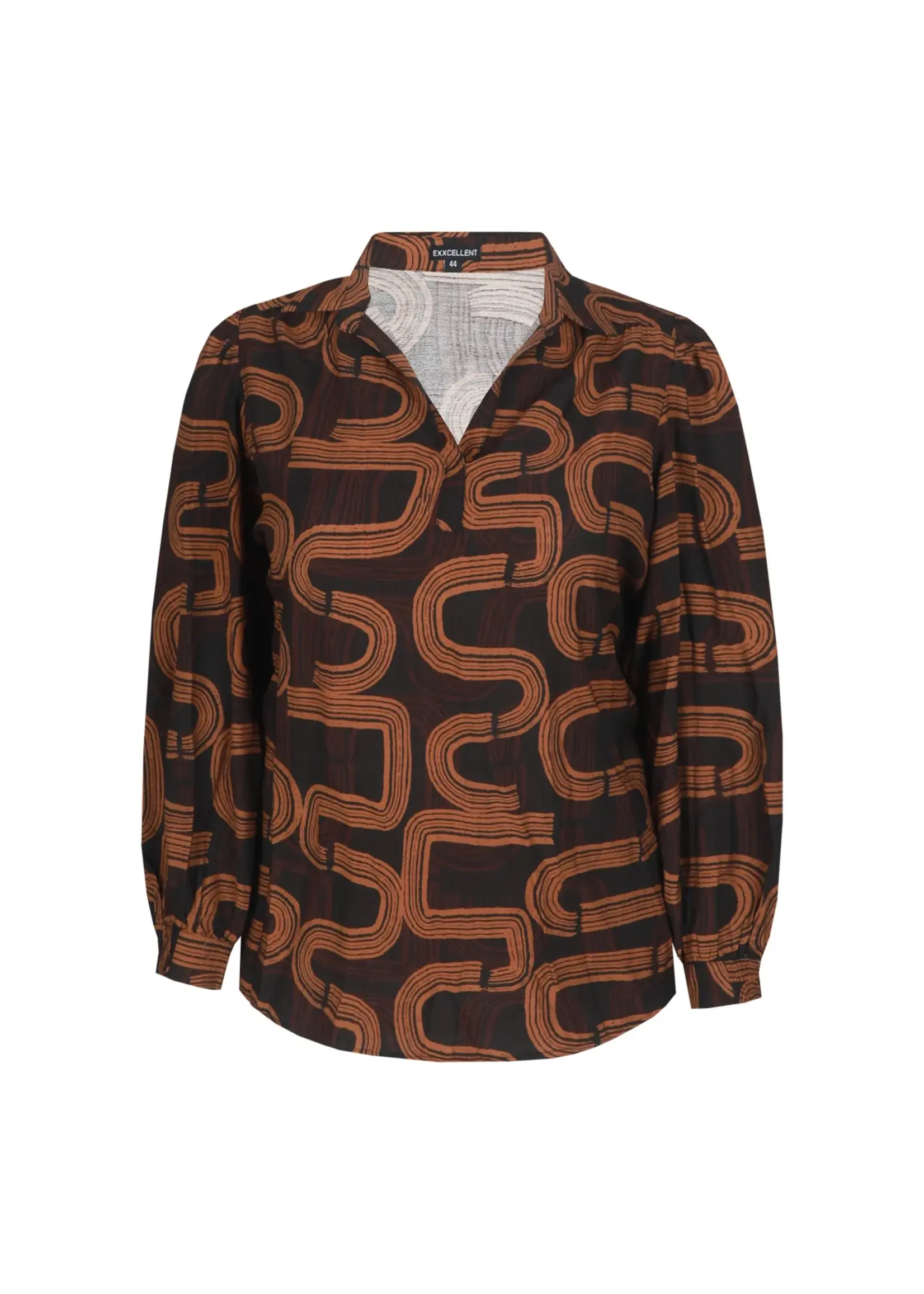 Exxcellent Perline Top Black/Caramel Cafe
