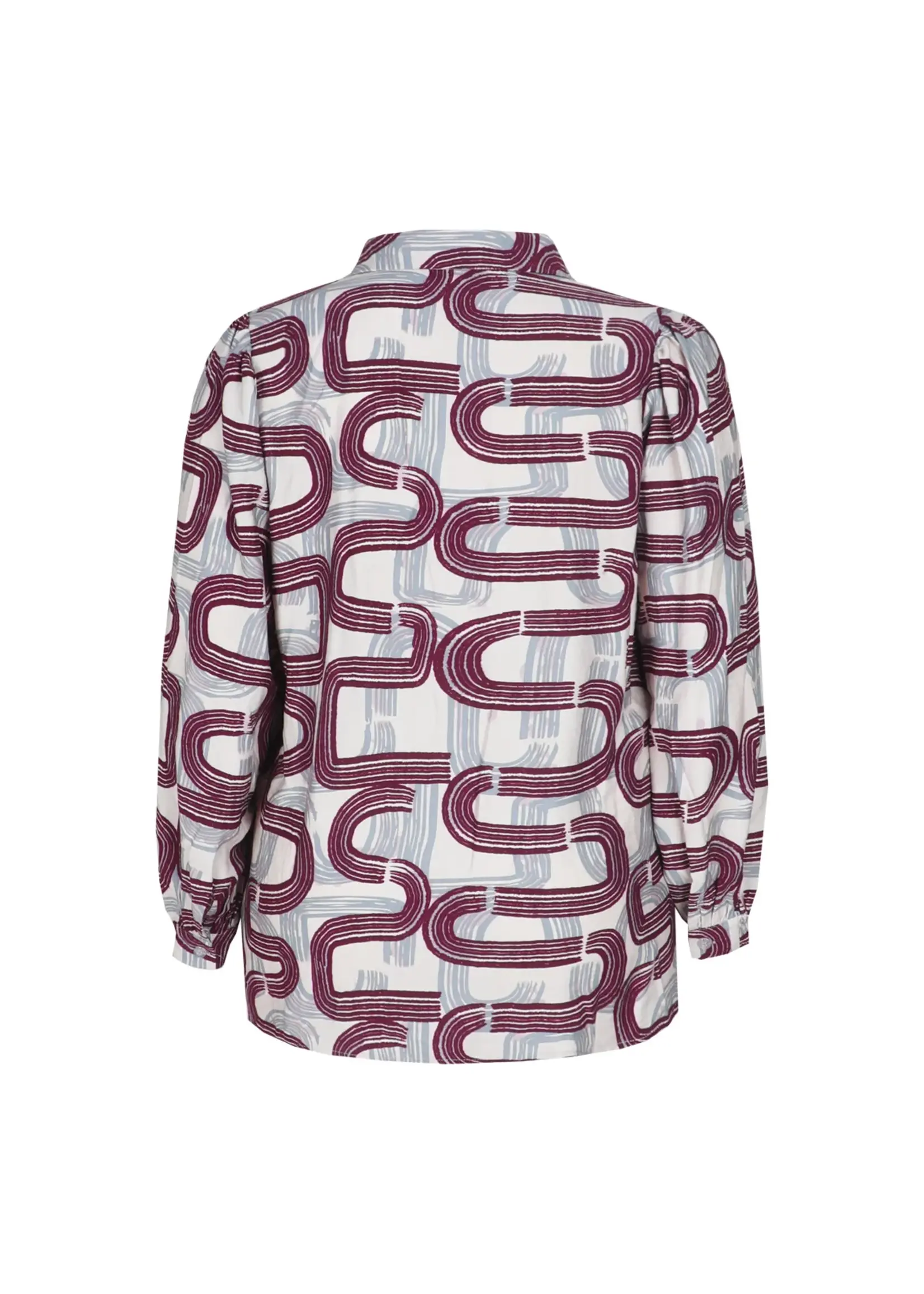 Exxcellent Perline Top Offwhite/Warm Aubergine