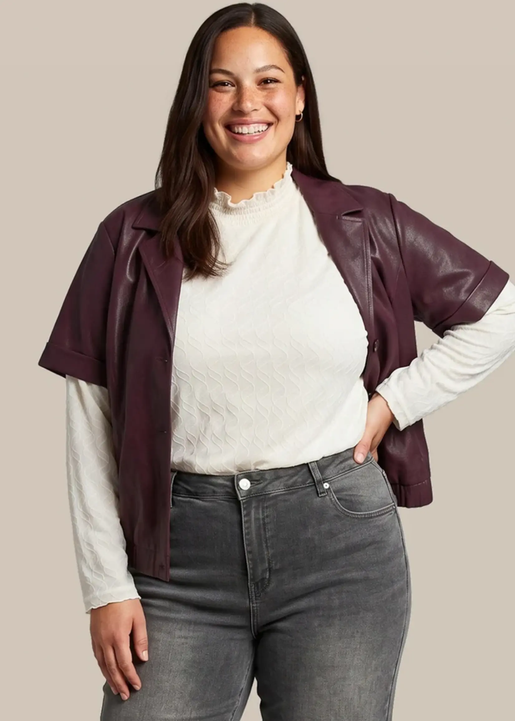 Exxcellent Ziniara Gilet Warm Aubergine