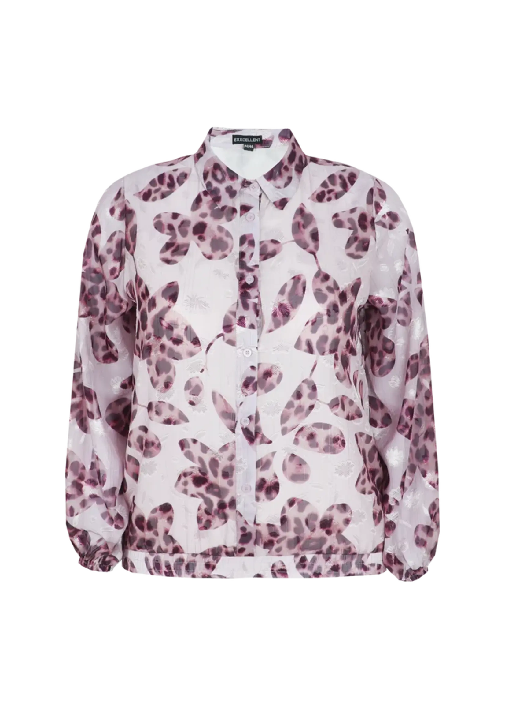 Exxcellent Jorila Blouse Warm Aubergine/Sand