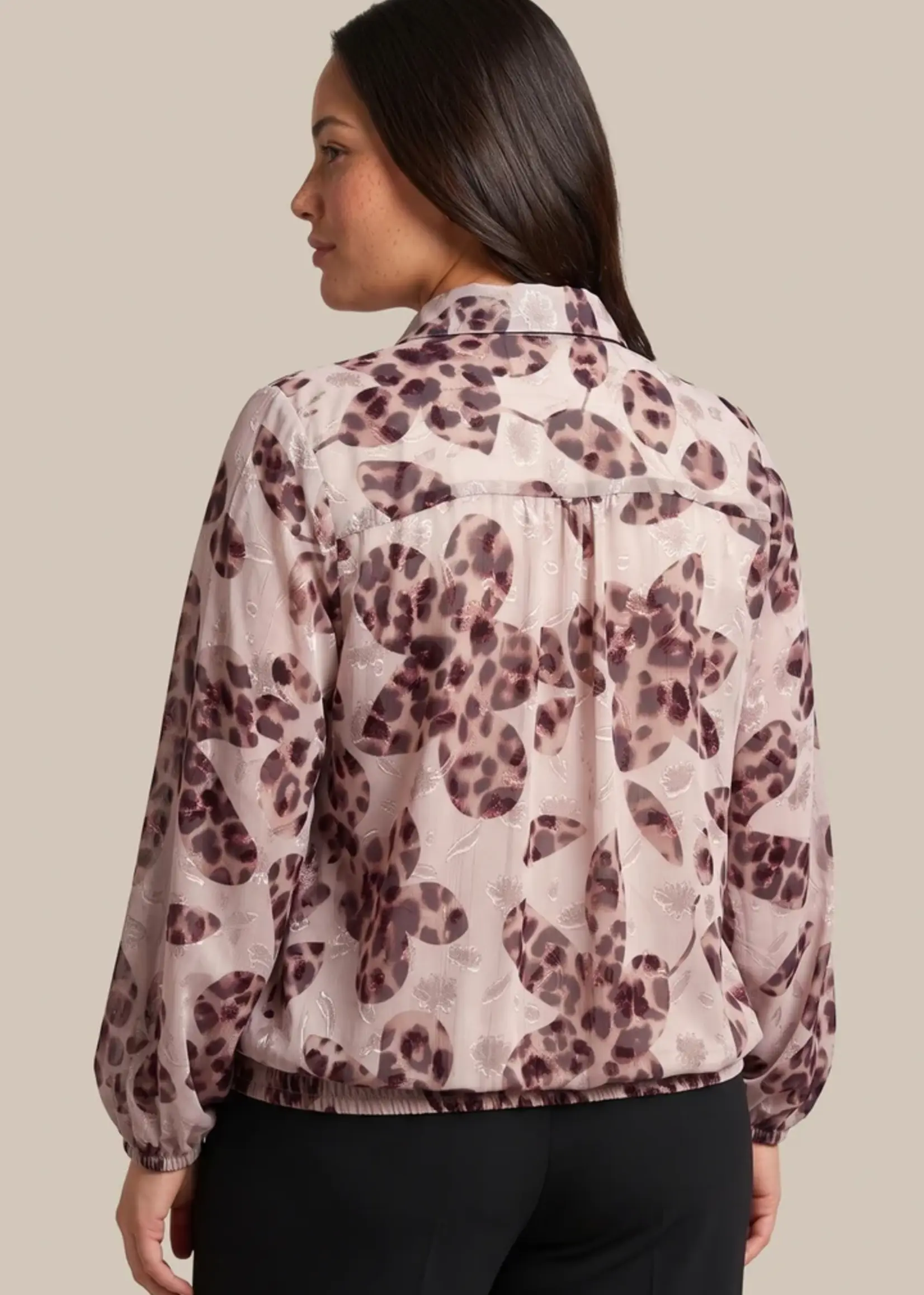 Exxcellent Jorila Blouse Warm Aubergine/Sand