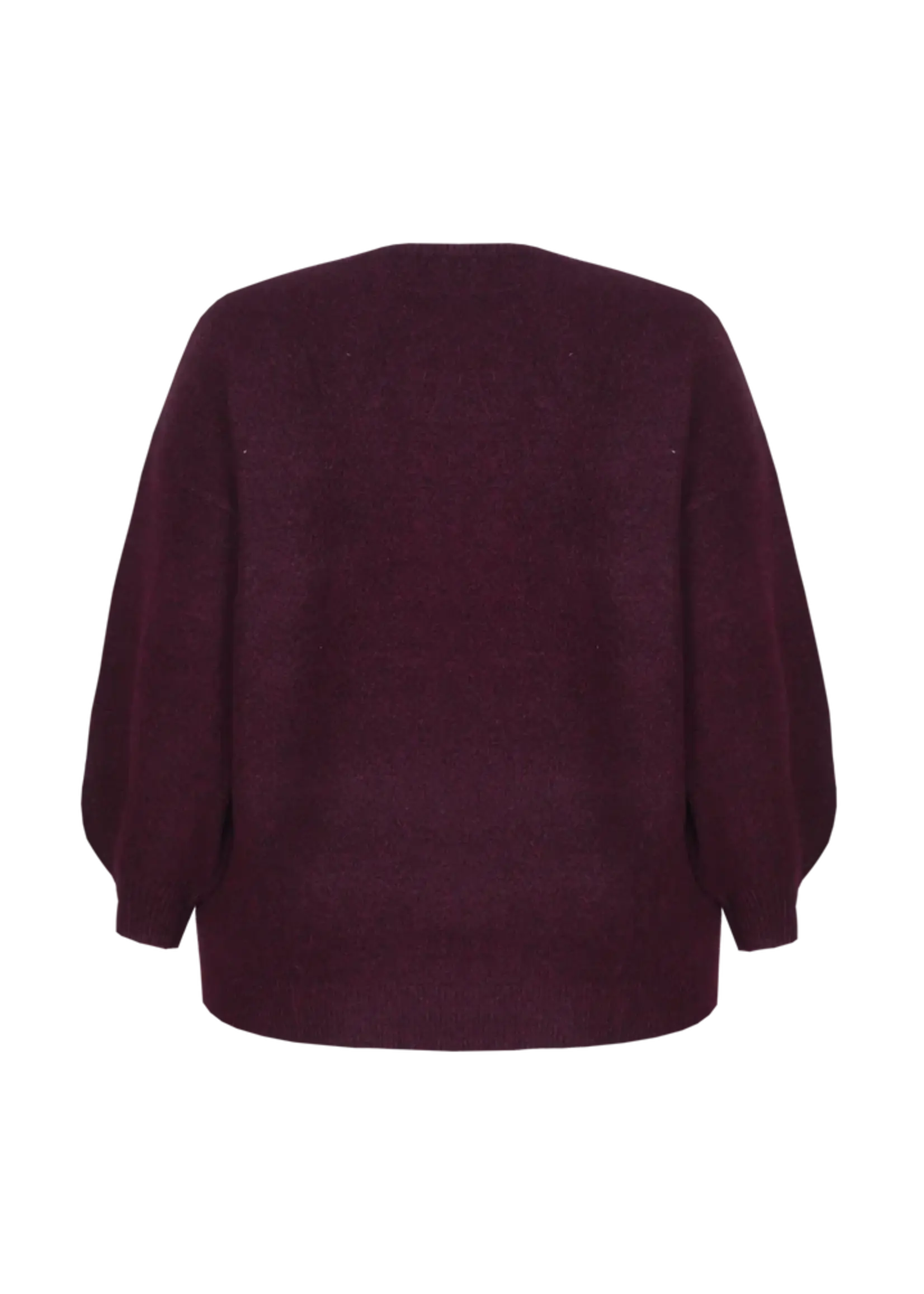 Exxcellent Dala Knit Pullover Warm Aubergine