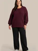 Exxcellent Dala Knit Pullover Warm Aubergine