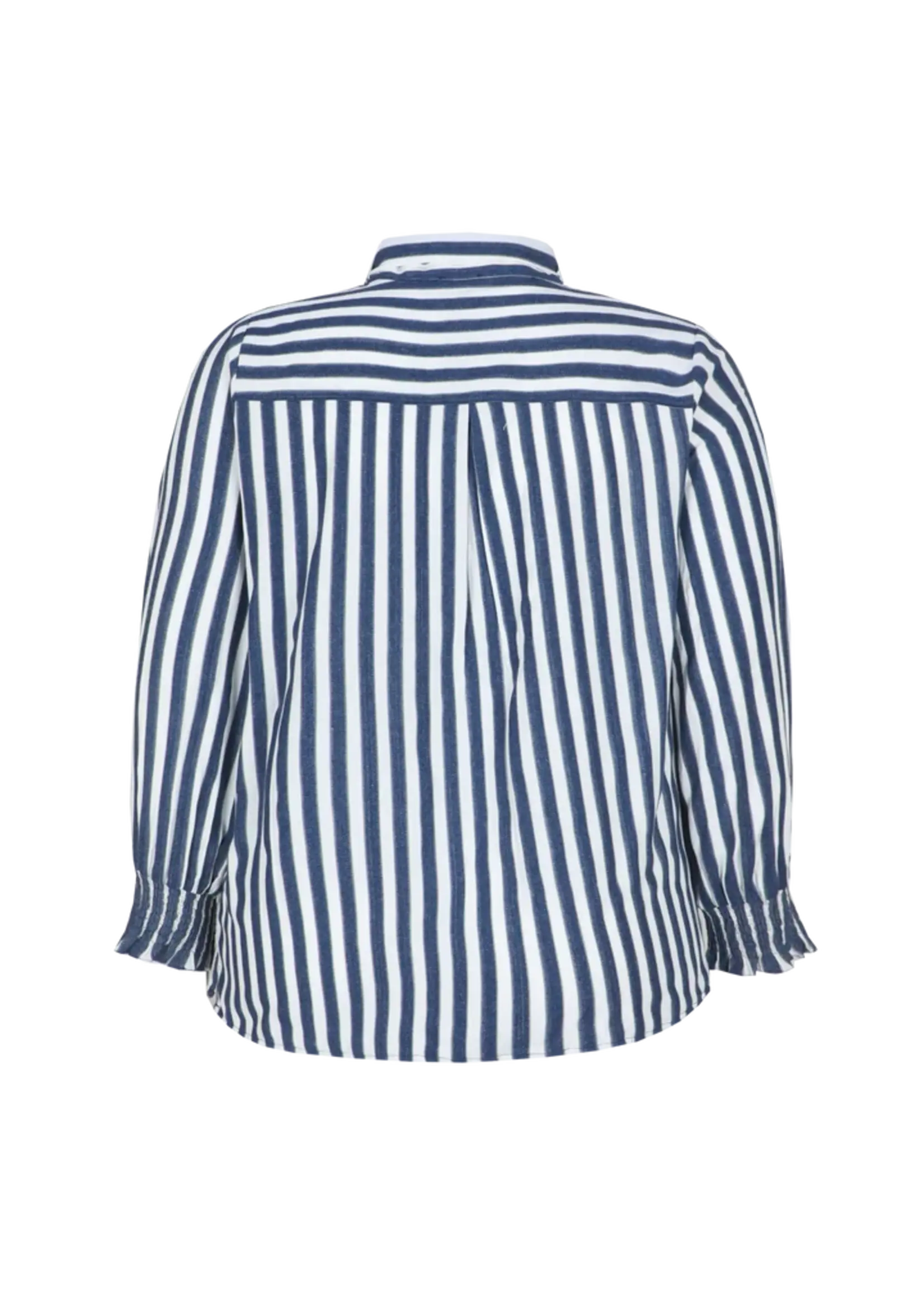 Exxcellent Esraa Blouse Offwhite/Midnight Blue