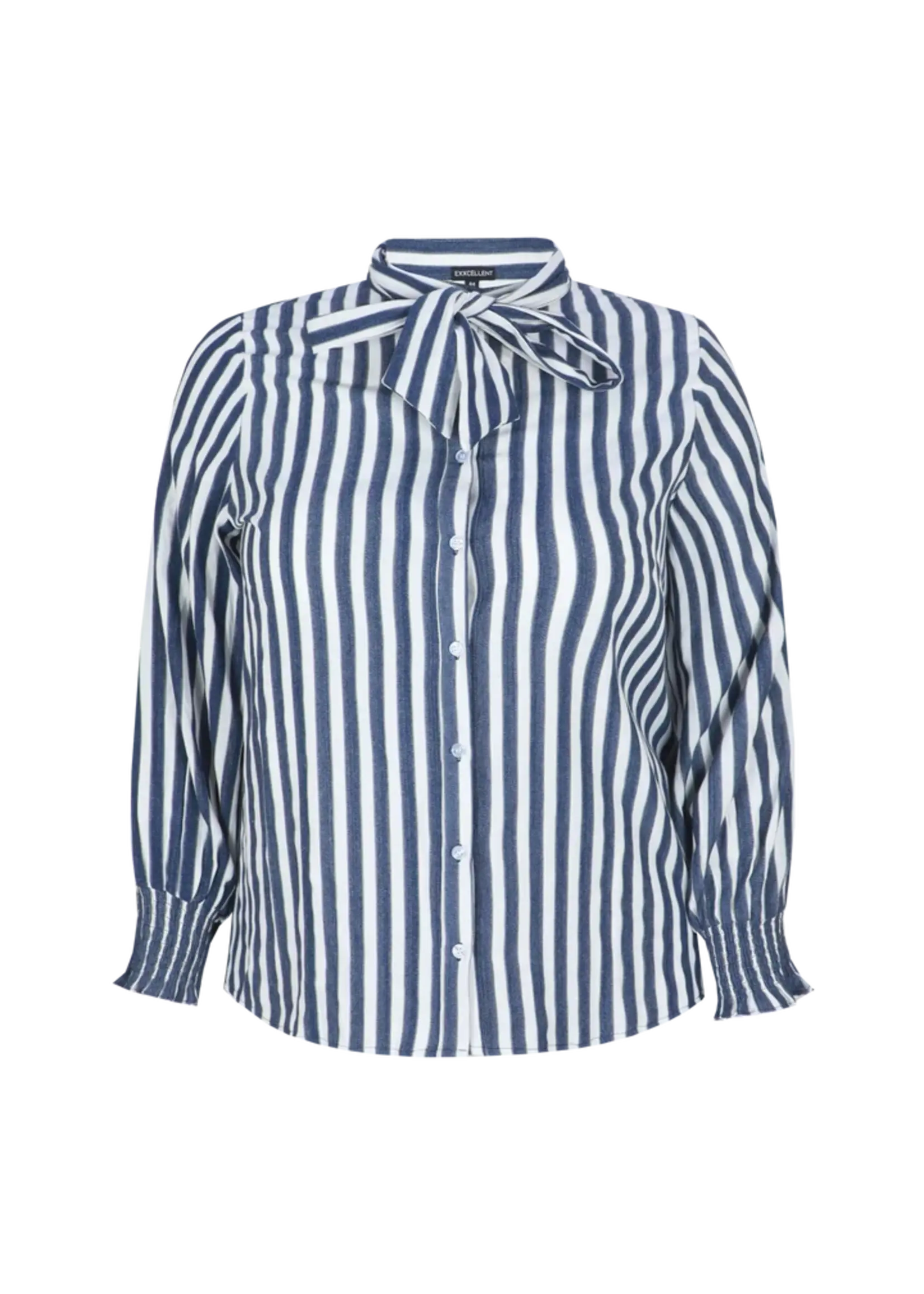 Exxcellent Esraa Blouse Offwhite/Midnight Blue