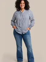 Exxcellent Esraa Blouse Offwhite/Midnight Blue
