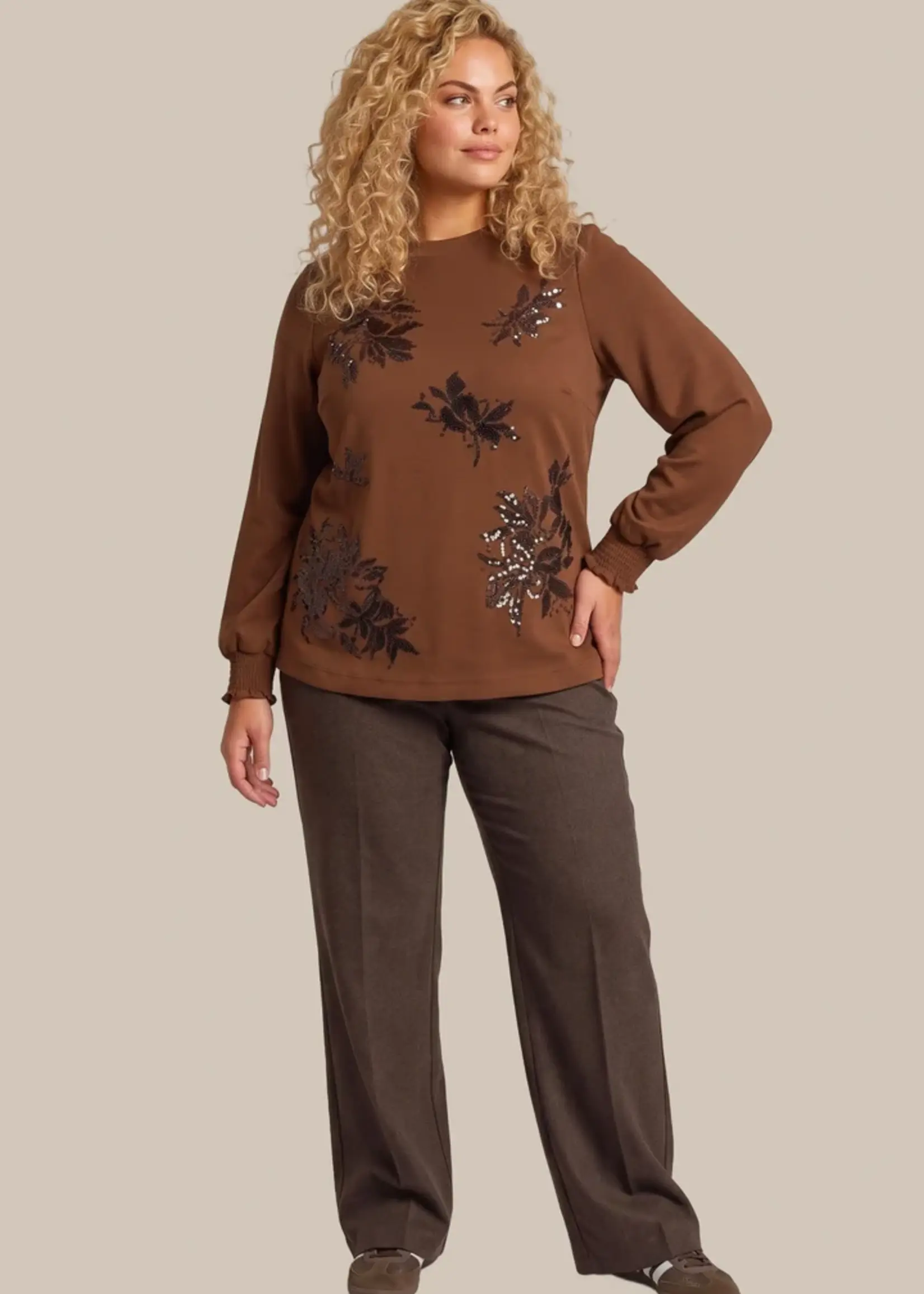 Exxcellent Catola Pants Cappuccino/Black