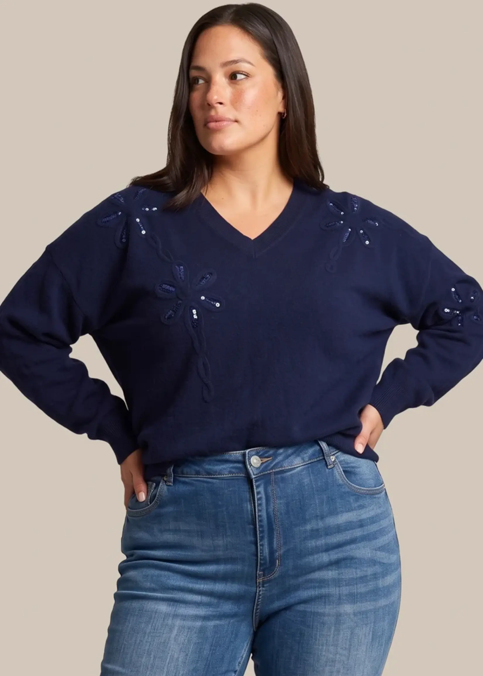 Exxcellent Yori Knit Pullover Midnight Blue