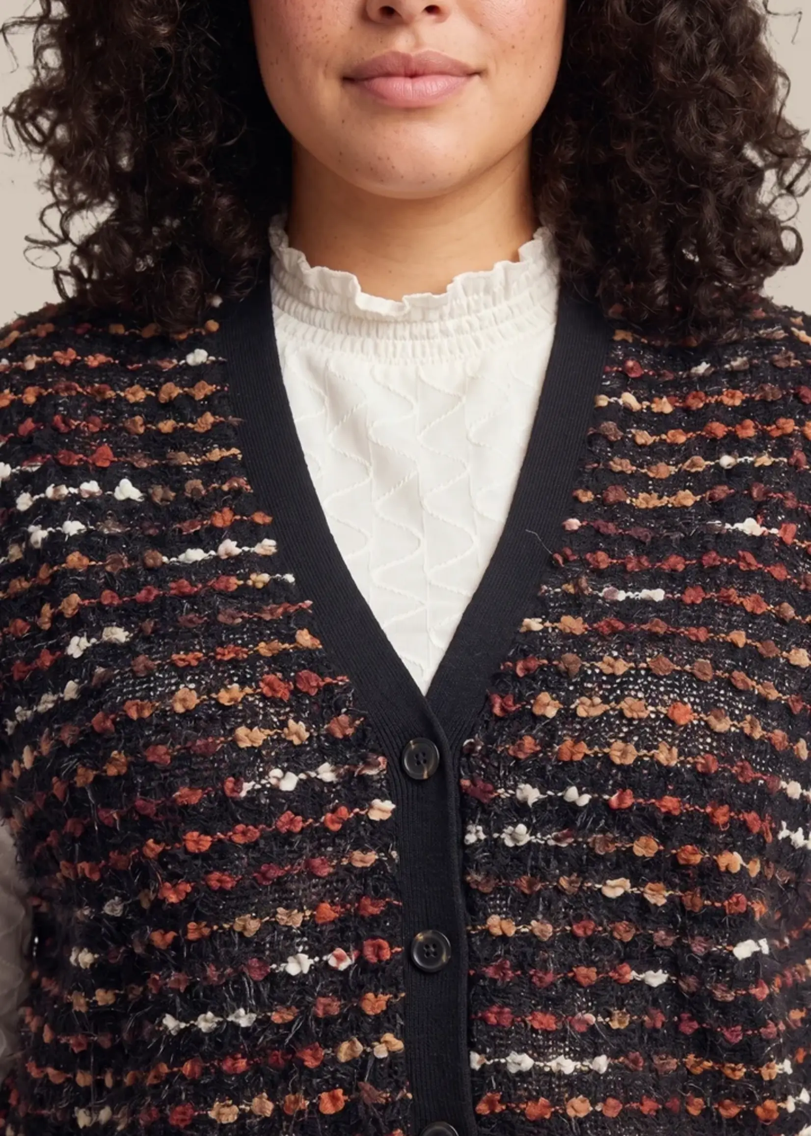 Exxcellent Eliny Cardigan Black/Cappuccino