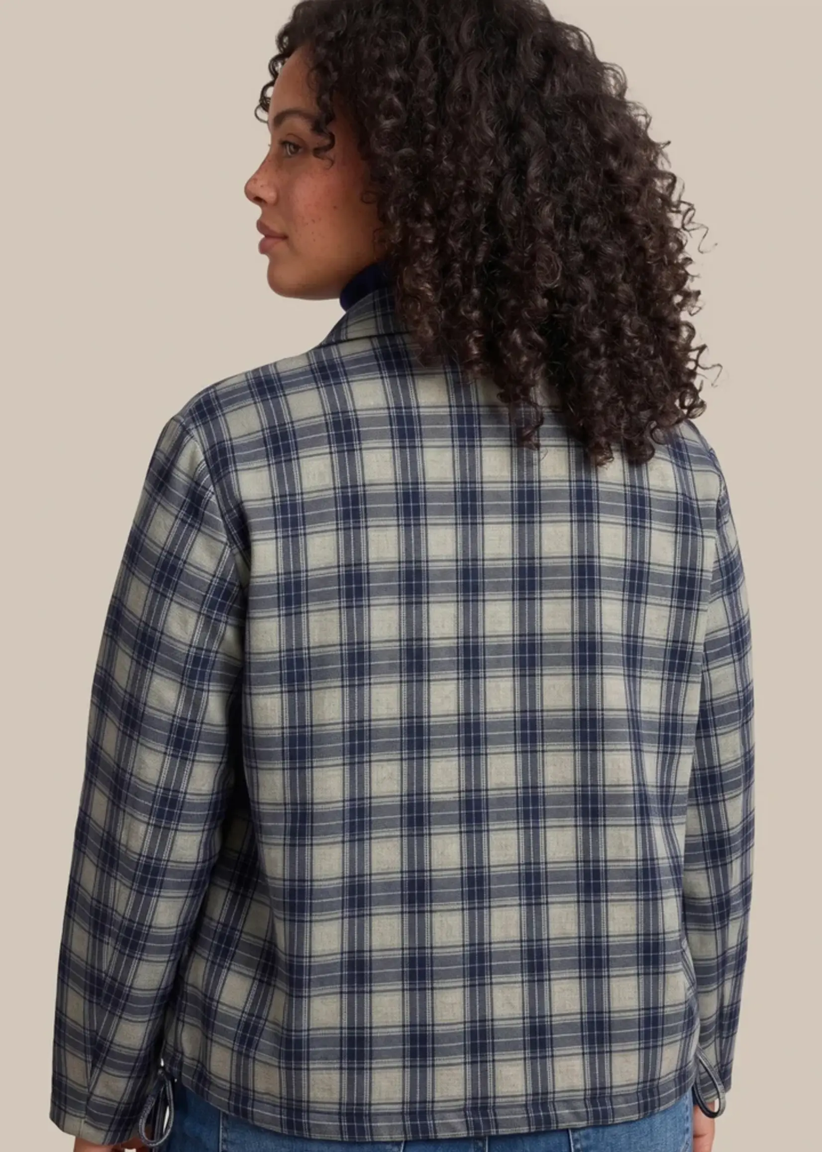 Exxcellent Avelina Jacket Sand/Slate Blue
