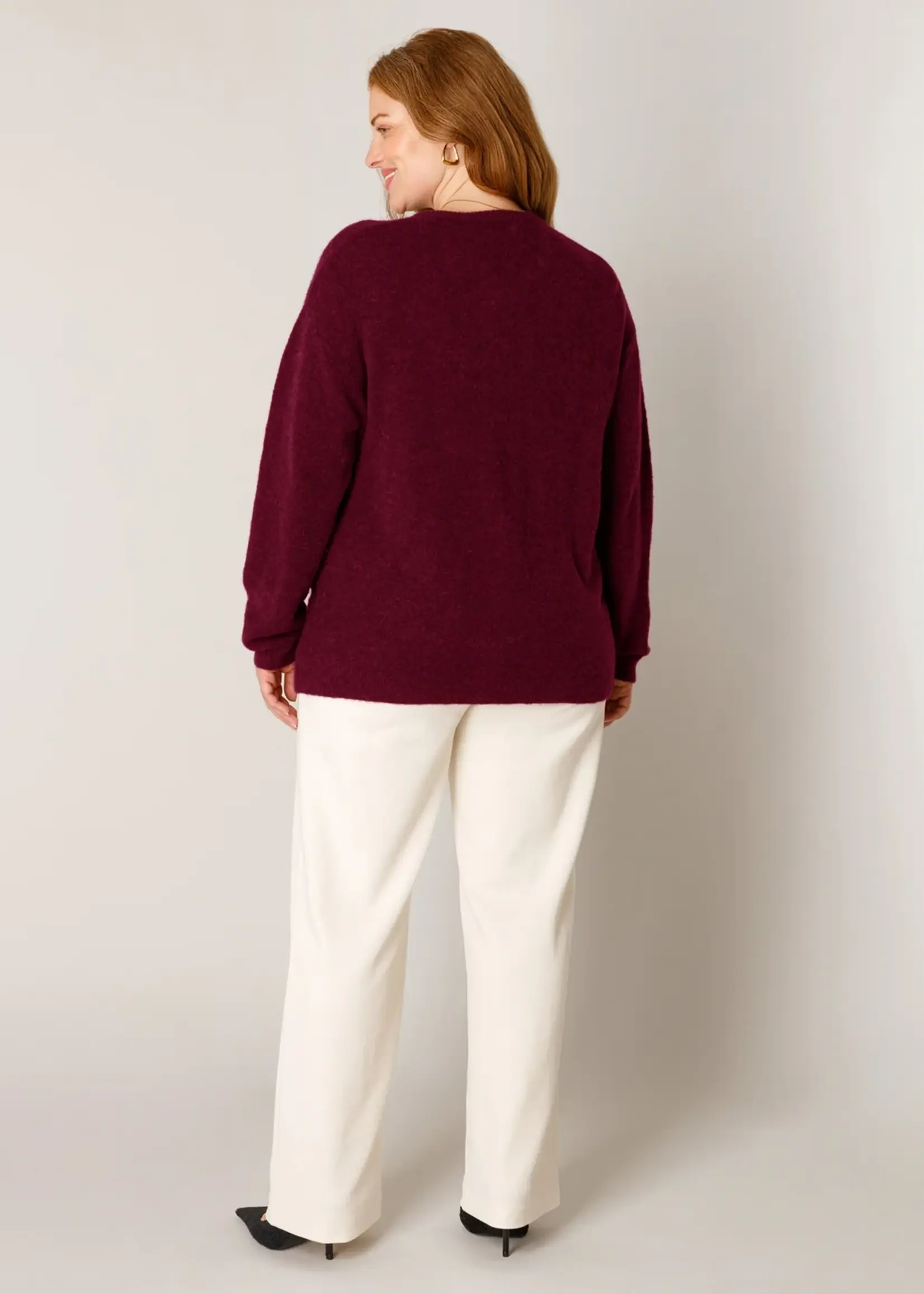 Base Level Curvy Yulia Wine Red