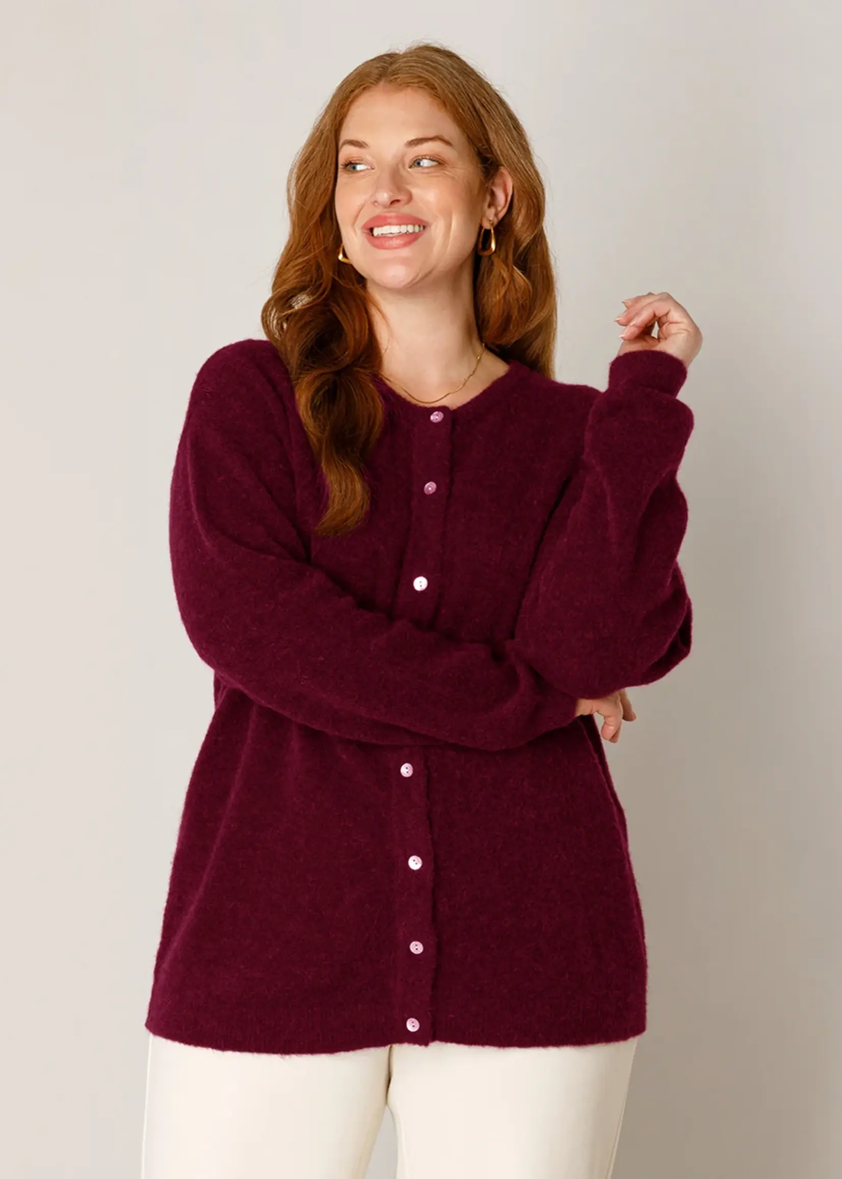 Base Level Curvy Yulia Wine Red