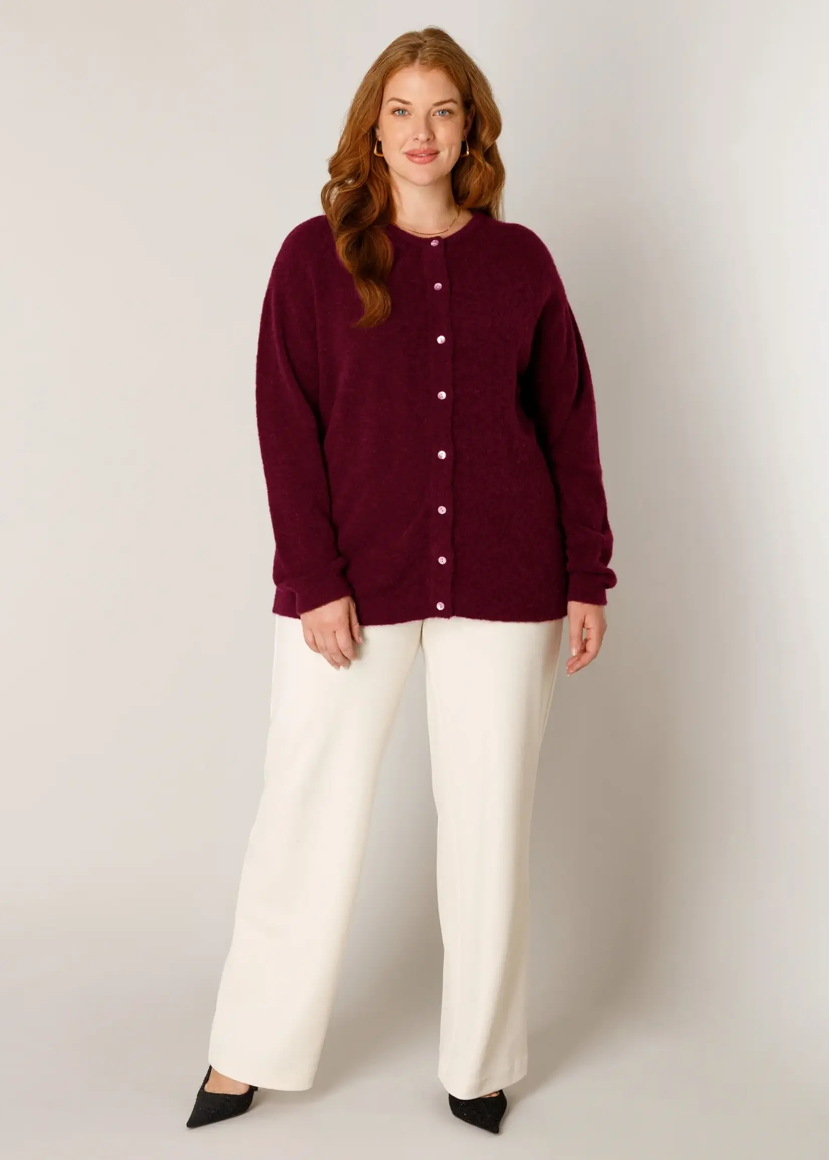 Base Level Curvy Yulia Wine Red