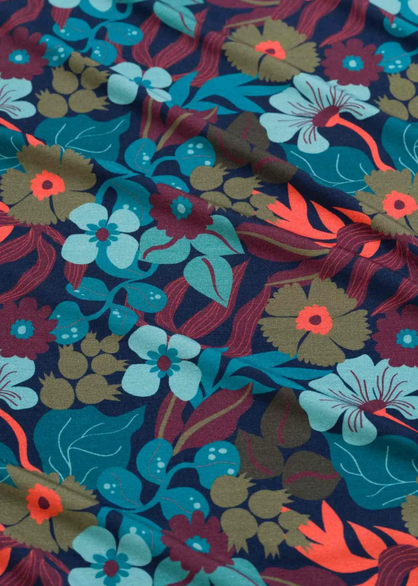 LaLamour Pearl Dress Slow Bloomer Navy Peony