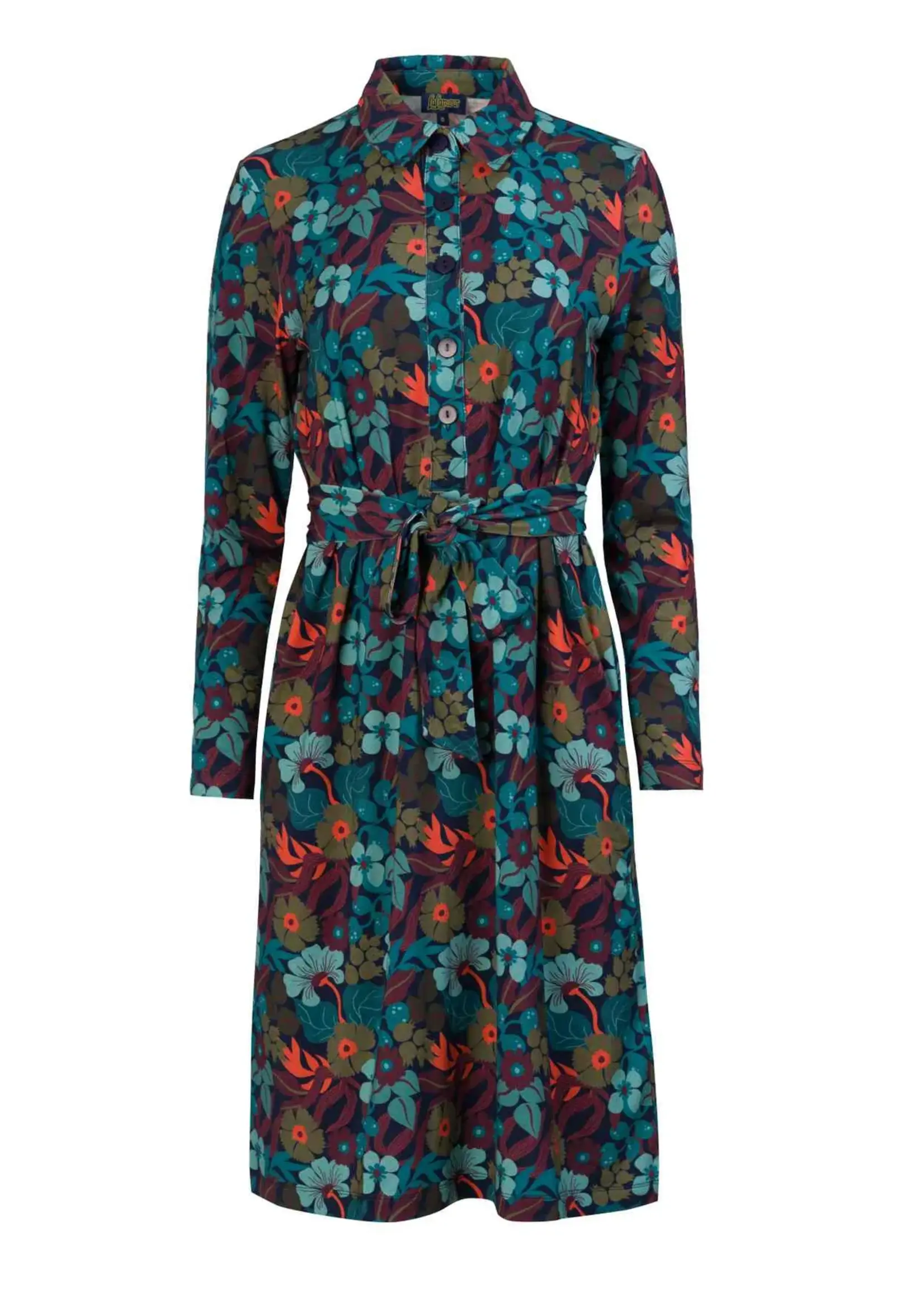 LaLamour Pearl Dress Slow Bloomer Navy Peony