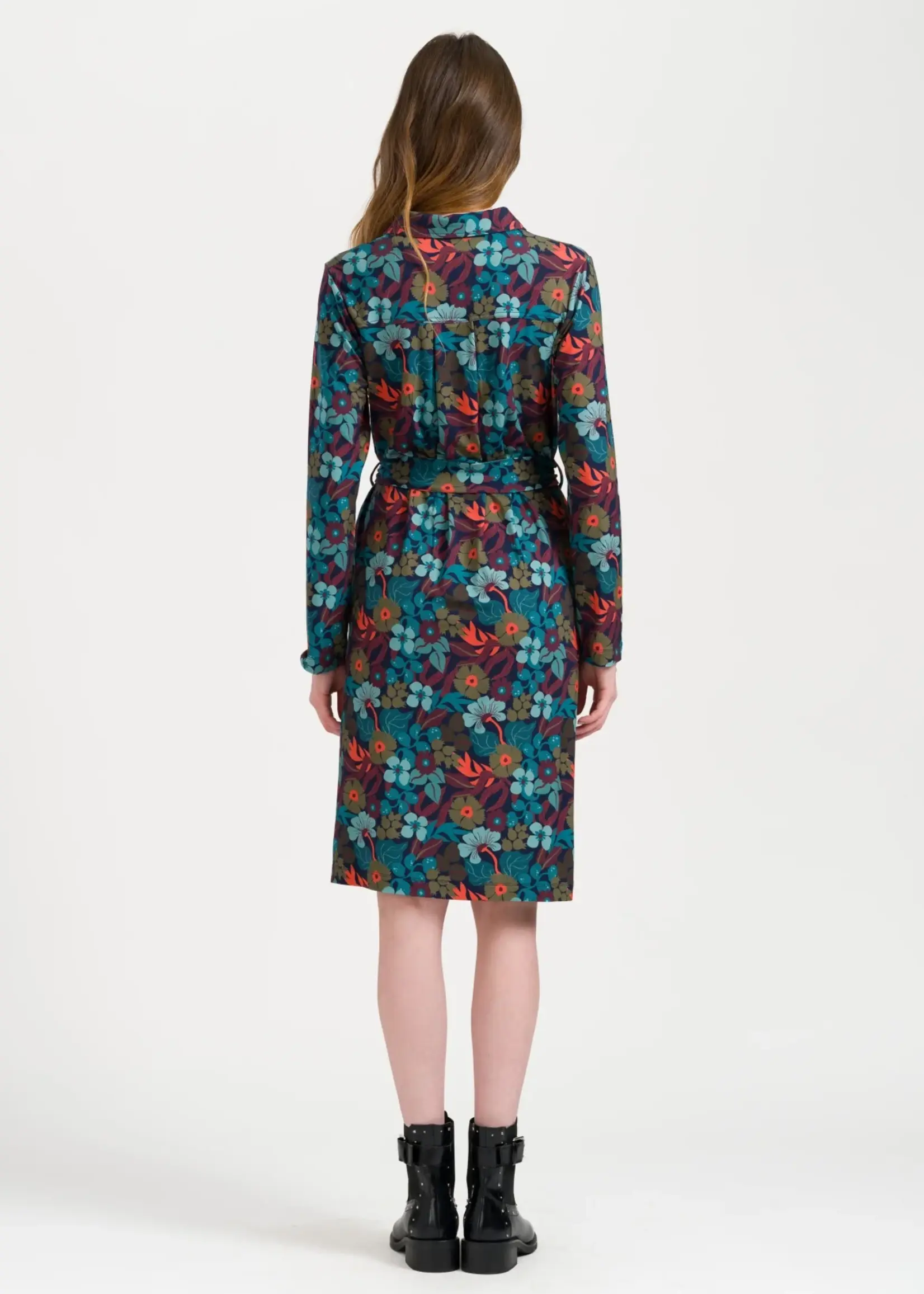 LaLamour Pearl Dress Slow Bloomer Navy Peony
