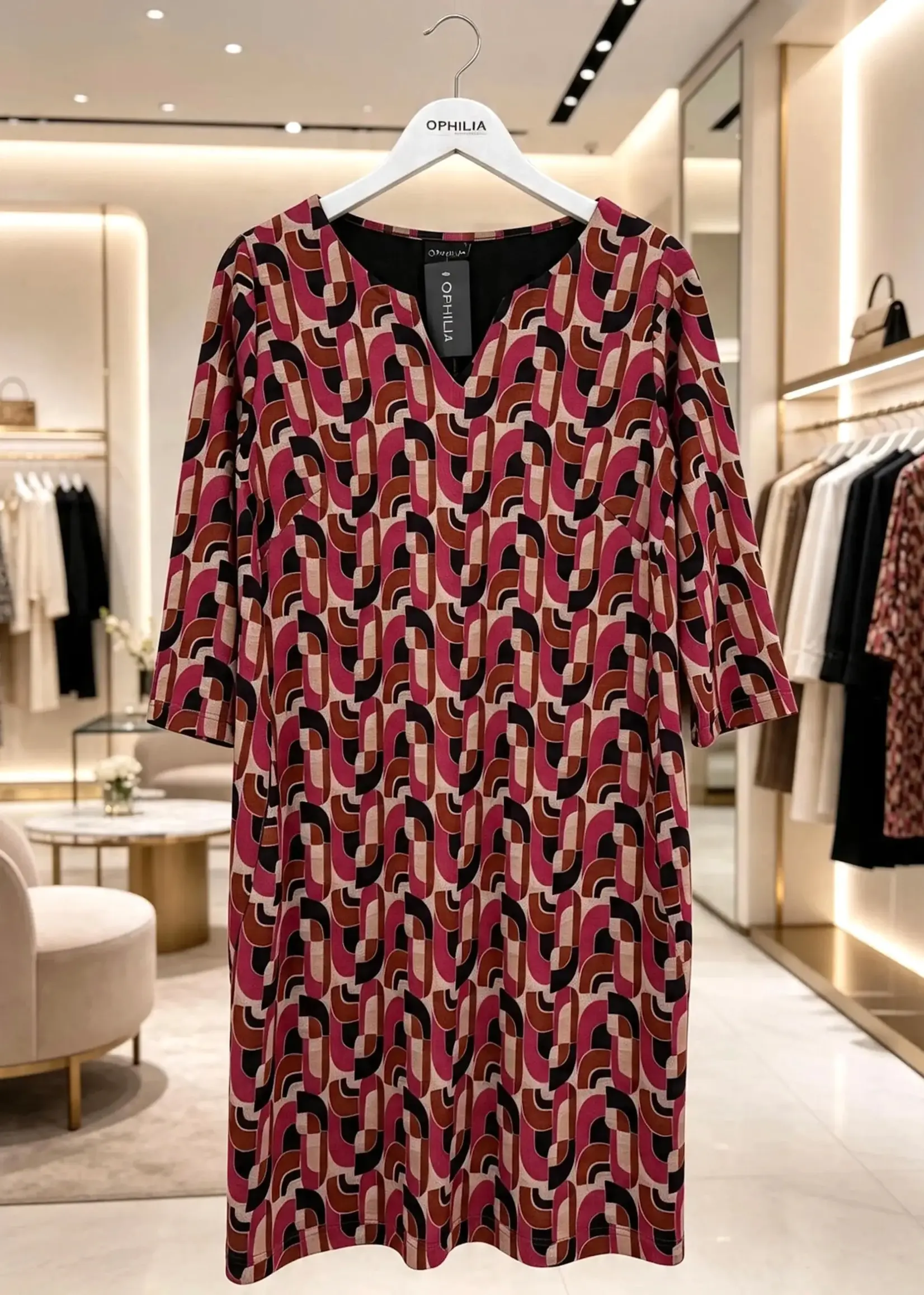 Ophilia Yara Dessin Art Deco Pink