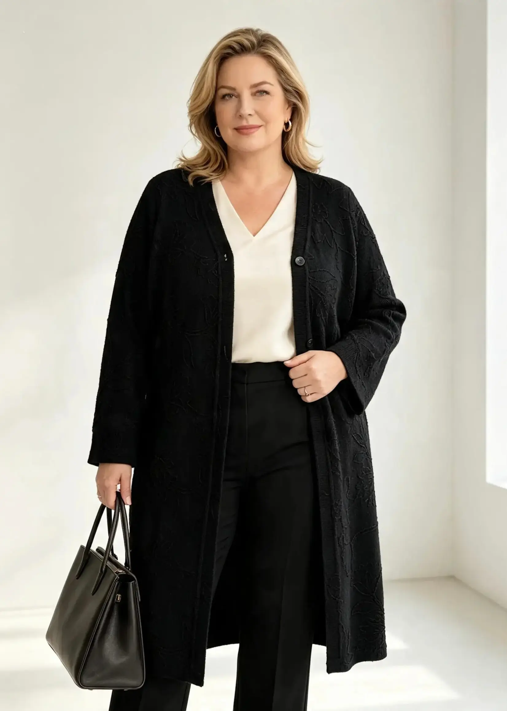 Ophilia Joke Embroided Knit Black