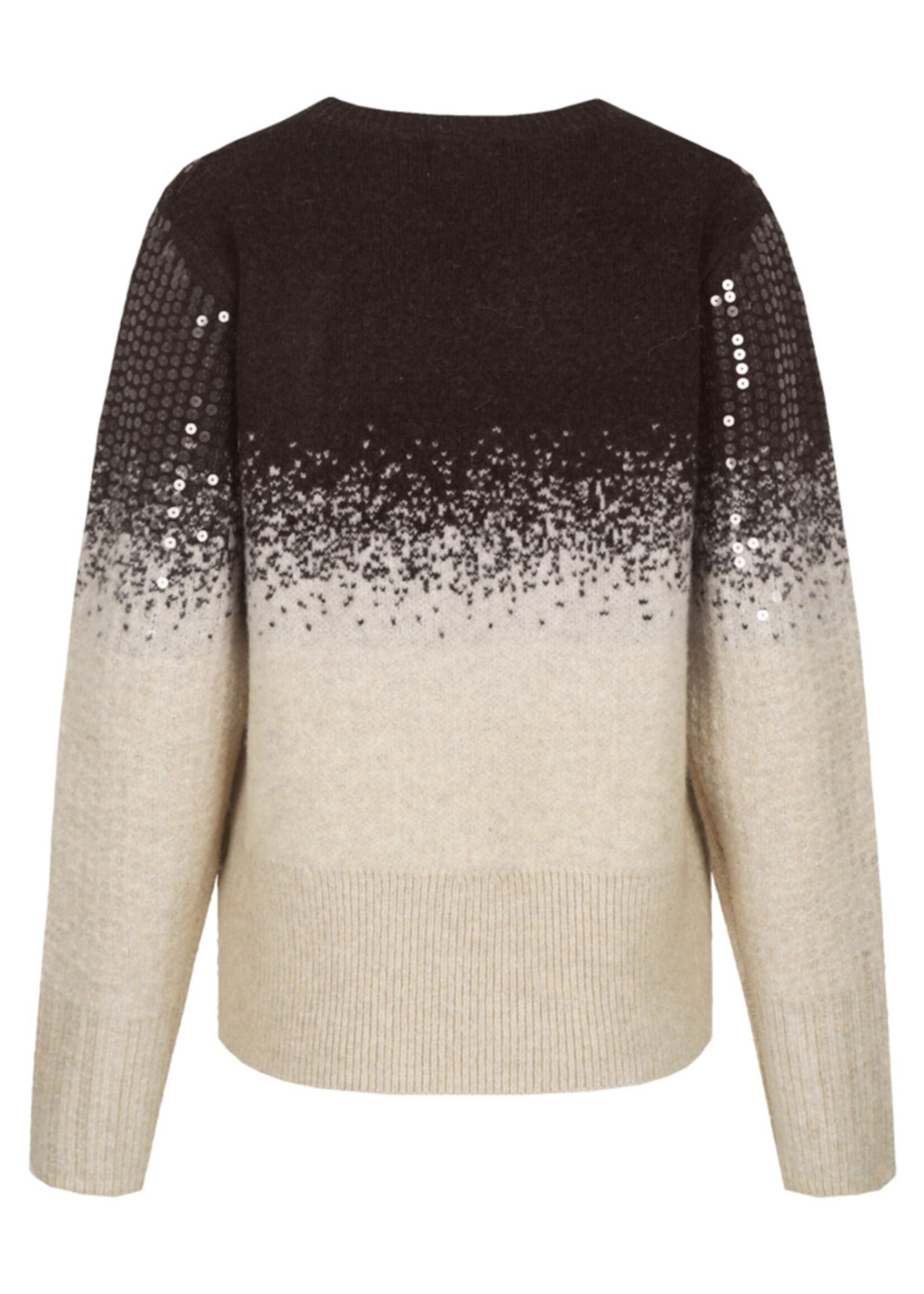 C&S The Label Krissy Knit Pullover Dark Chocolate/Sand