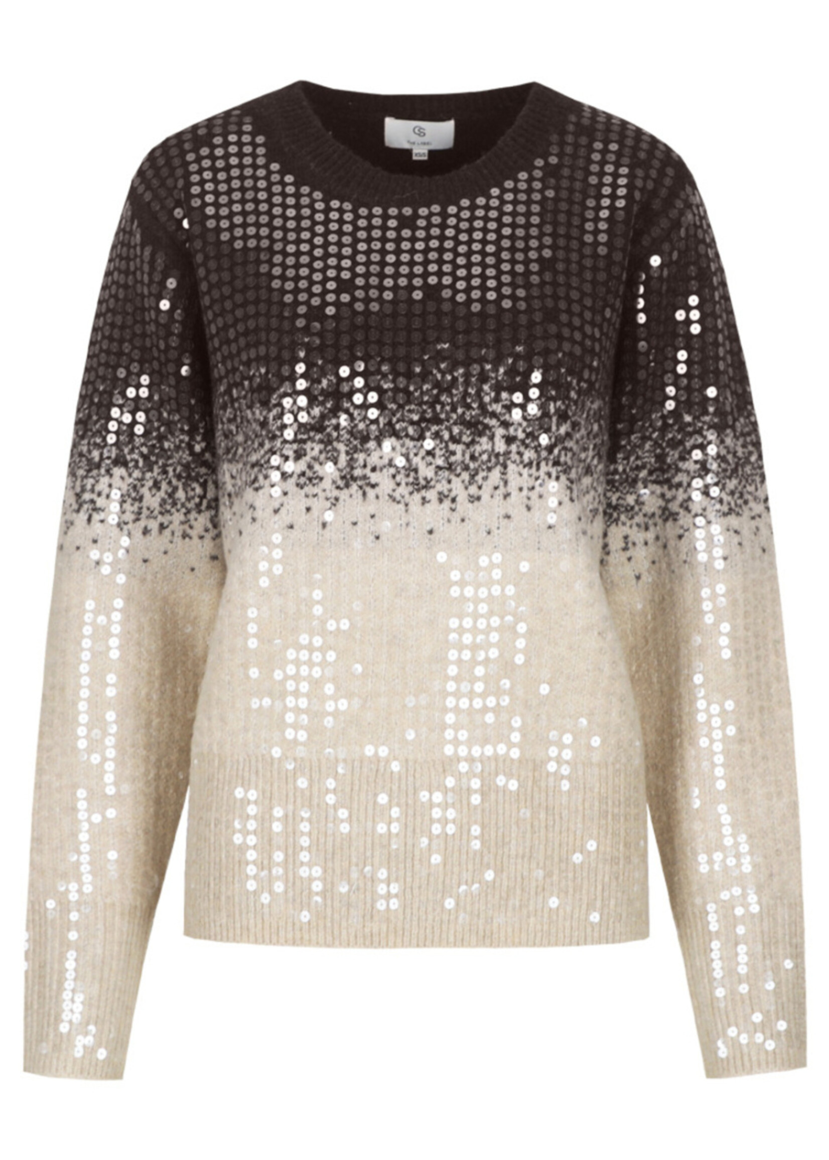 C&S The Label Krissy Knit Pullover Dark Chocolate/Sand
