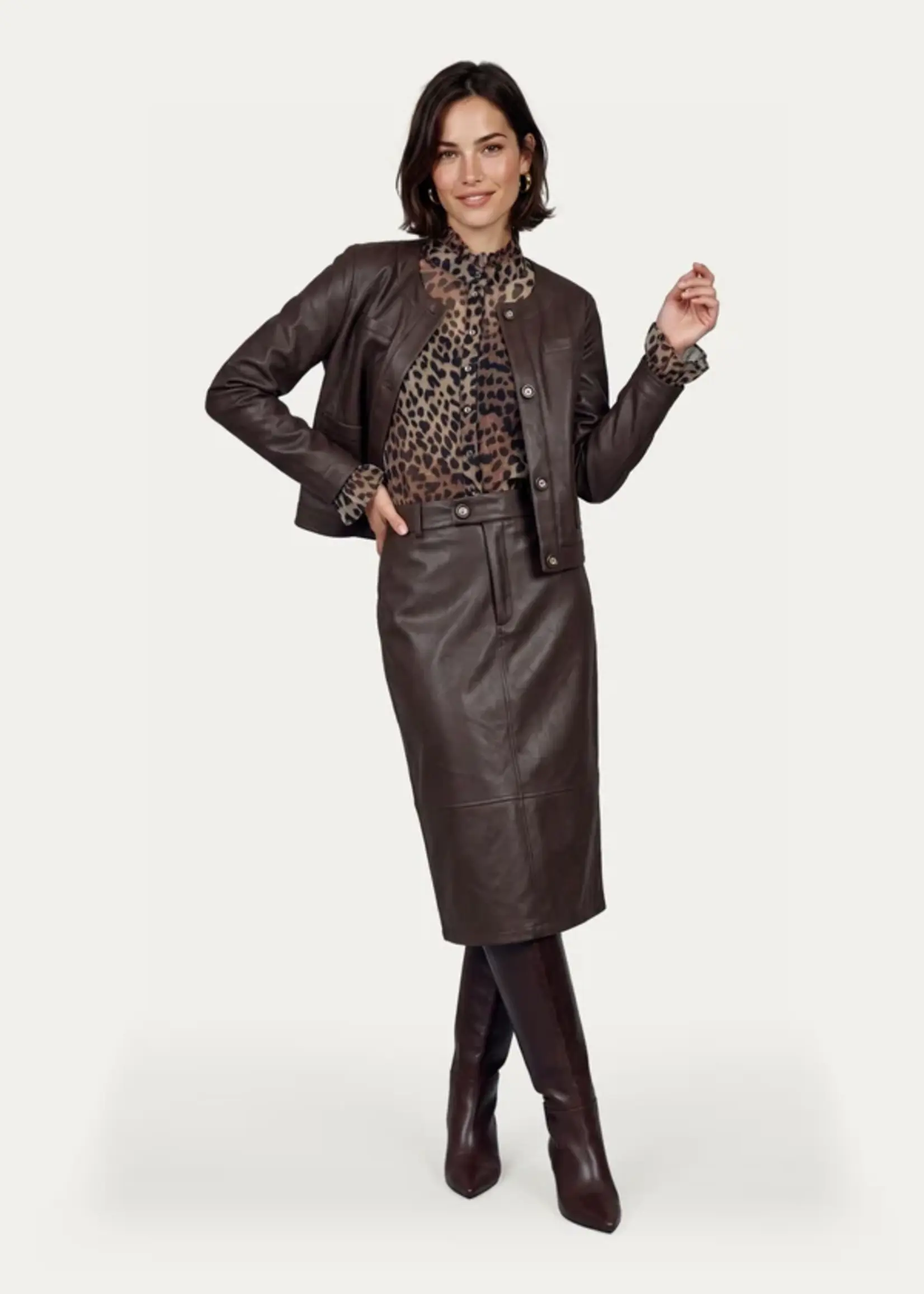C&S The Label Sandy Skirt Dark Chocolate