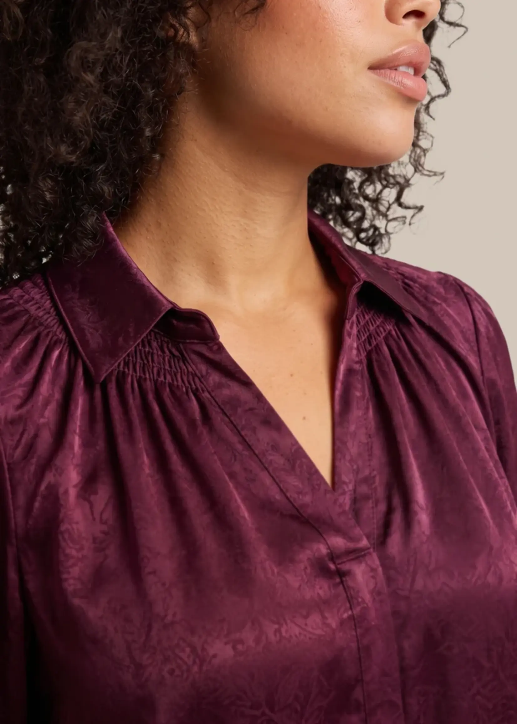 Exxcellent Nysara Blouse Warm Aubergine