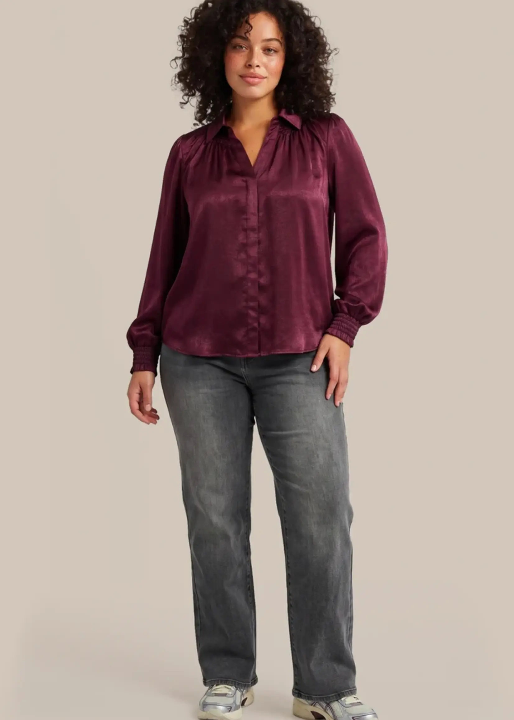 Exxcellent Nysara Blouse Warm Aubergine