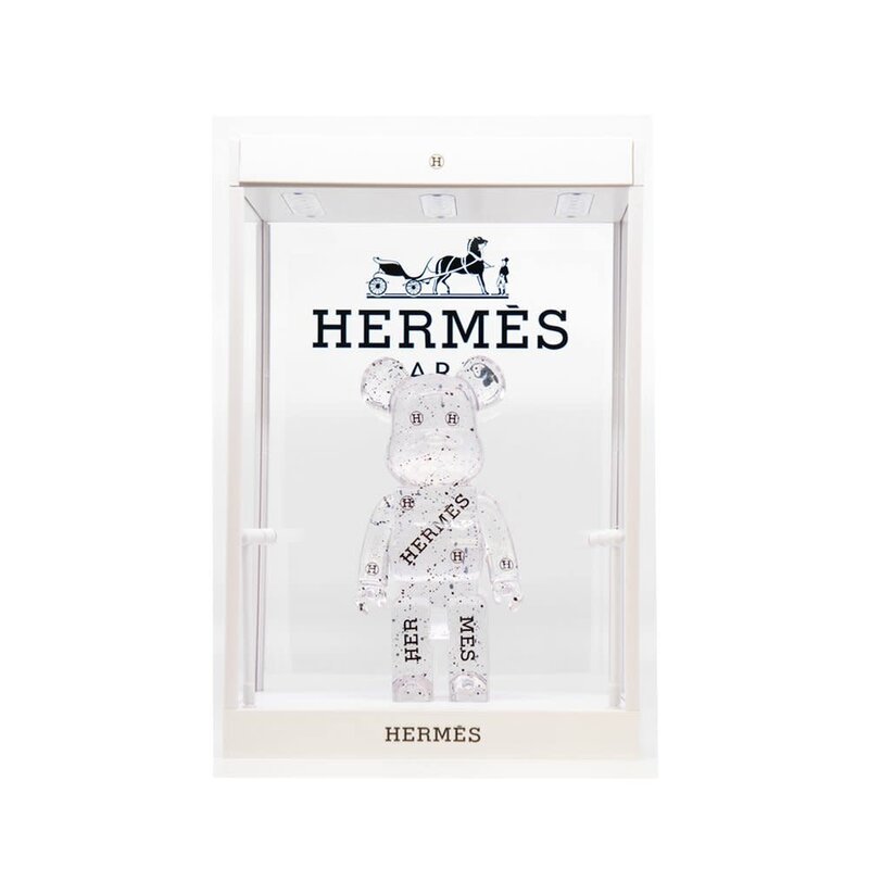 Art'Pej Bearbrick x Hermès Transparent Vitrine