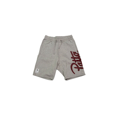 Patta Side Script Sweat Shorts Melange Grey