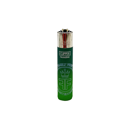 The Family First Clipper Lighter - Family First Amsterdam - Glitter Green Edition