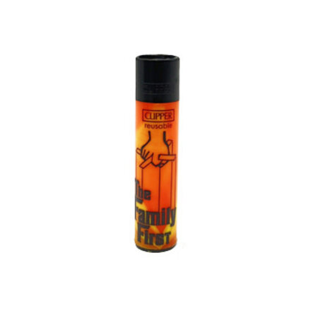 The Family First Clipper Aansteker - The Family First With Hands - Tie Dye Geel/Oranje Editie